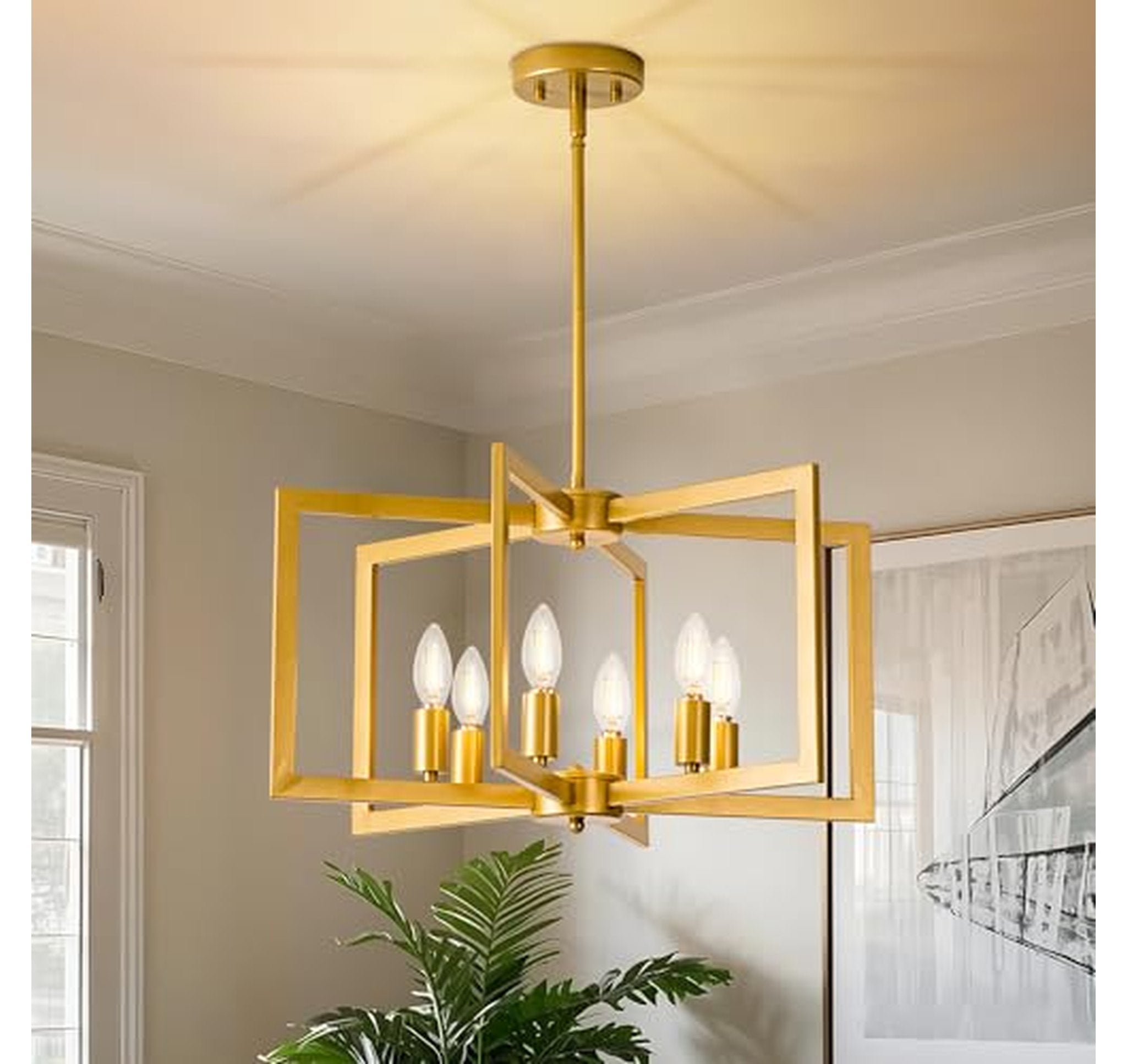 6-Light Modern Metal Chandelier Pendant Light