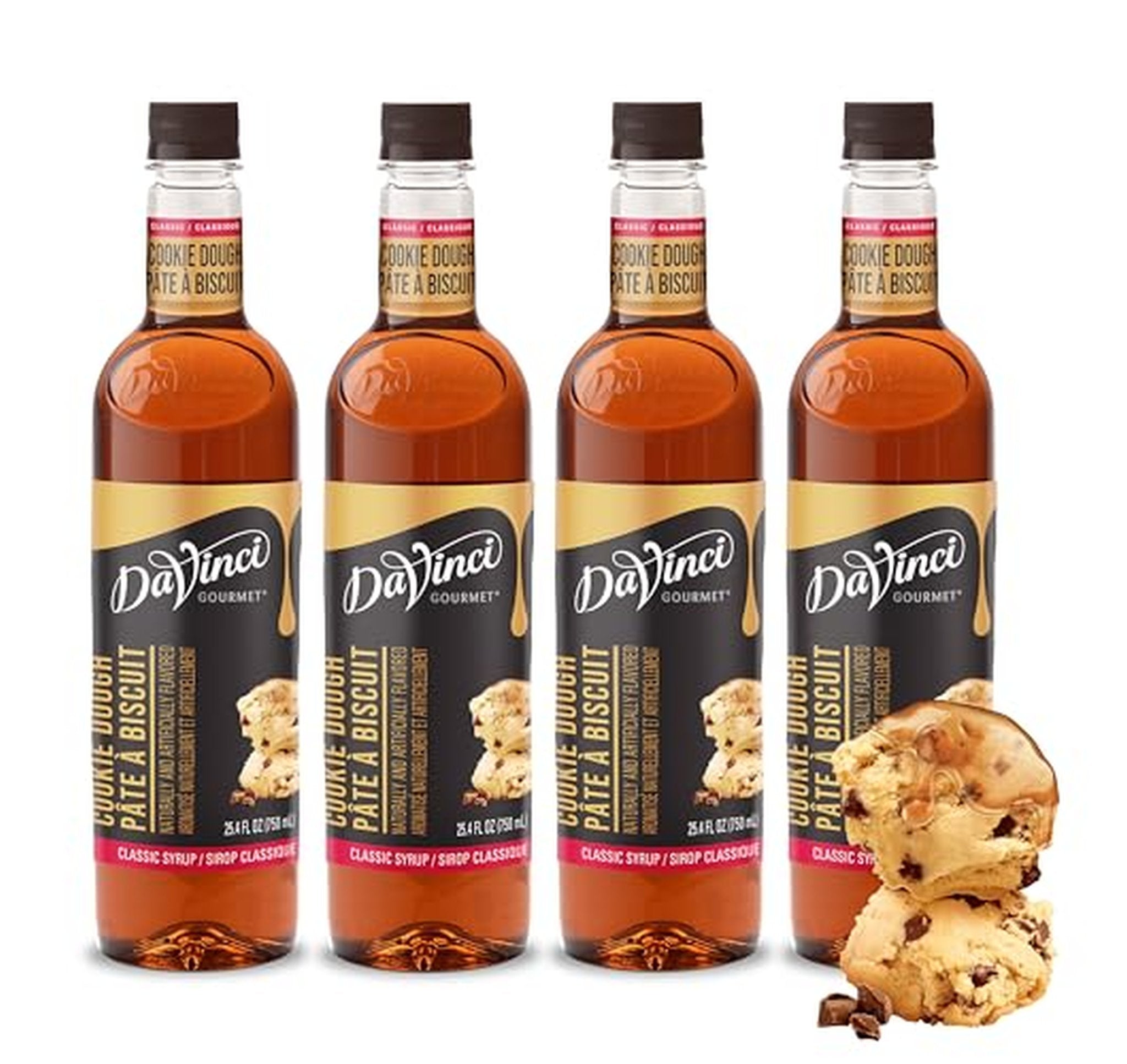 4 Pack DaVinci Gourmet Cookie Dough Syrup 25.4oz
