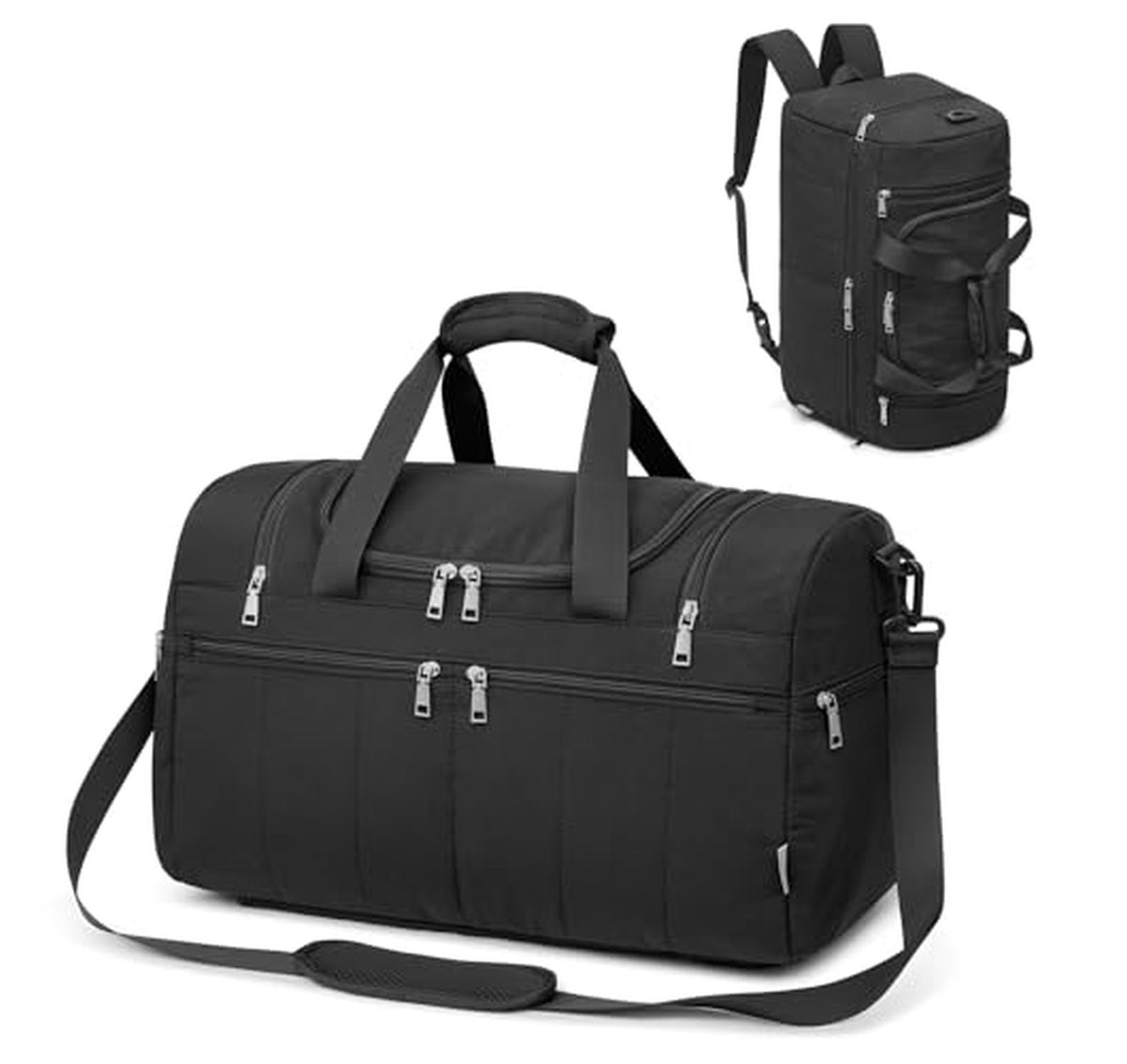 45L Travel Duffel Bag with Shoe Compartment