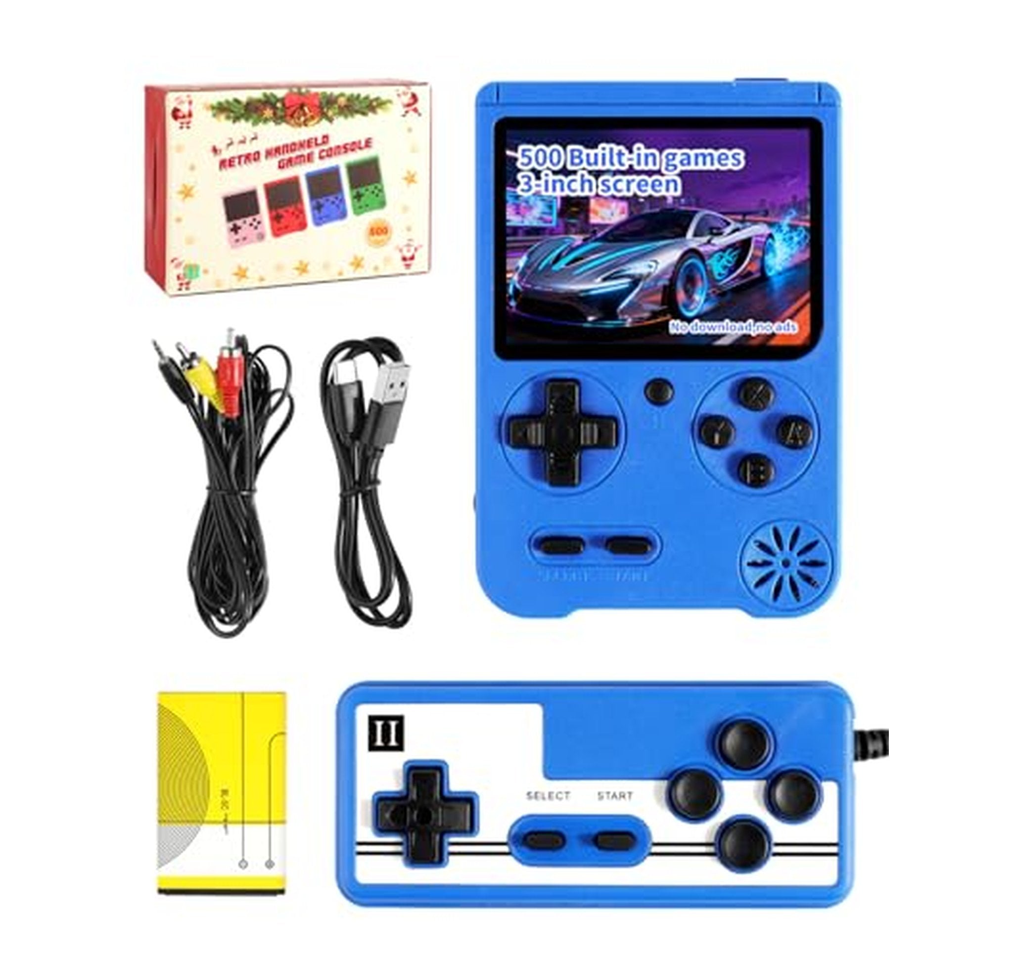 Rechargeable Retro Handheld Video Game Console 500 Games