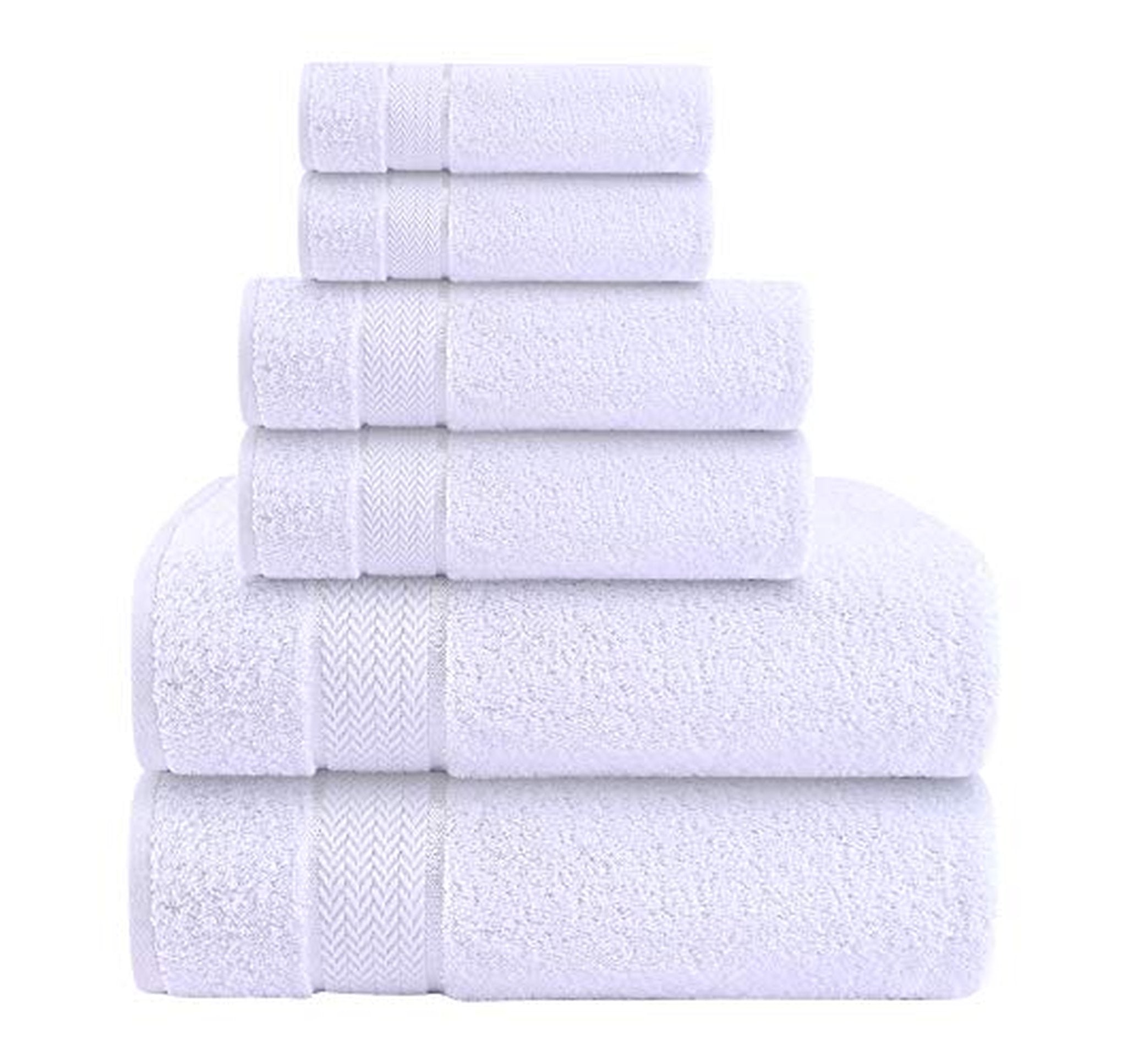 6 Piece 100% Cotton Bath Towel Set