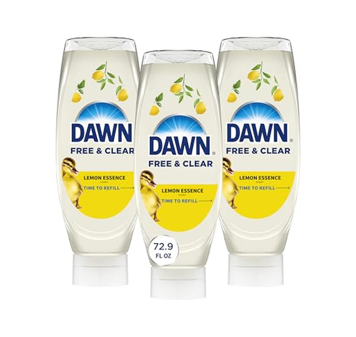 3 Pack Dawn Free & Clear Dishwashing Liquid