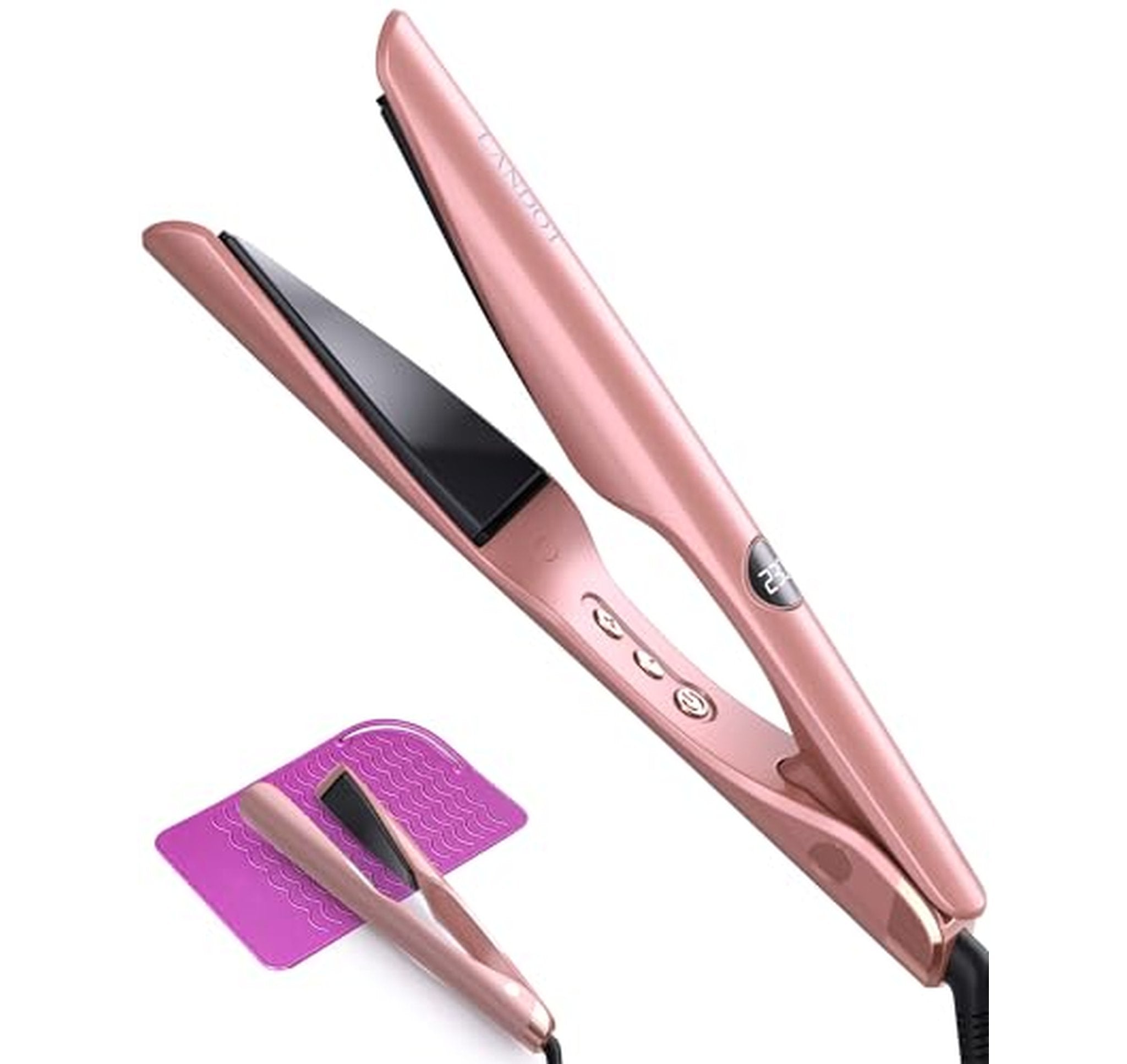 2-in-1 Ceramic Hair Straightener and Curling Iron