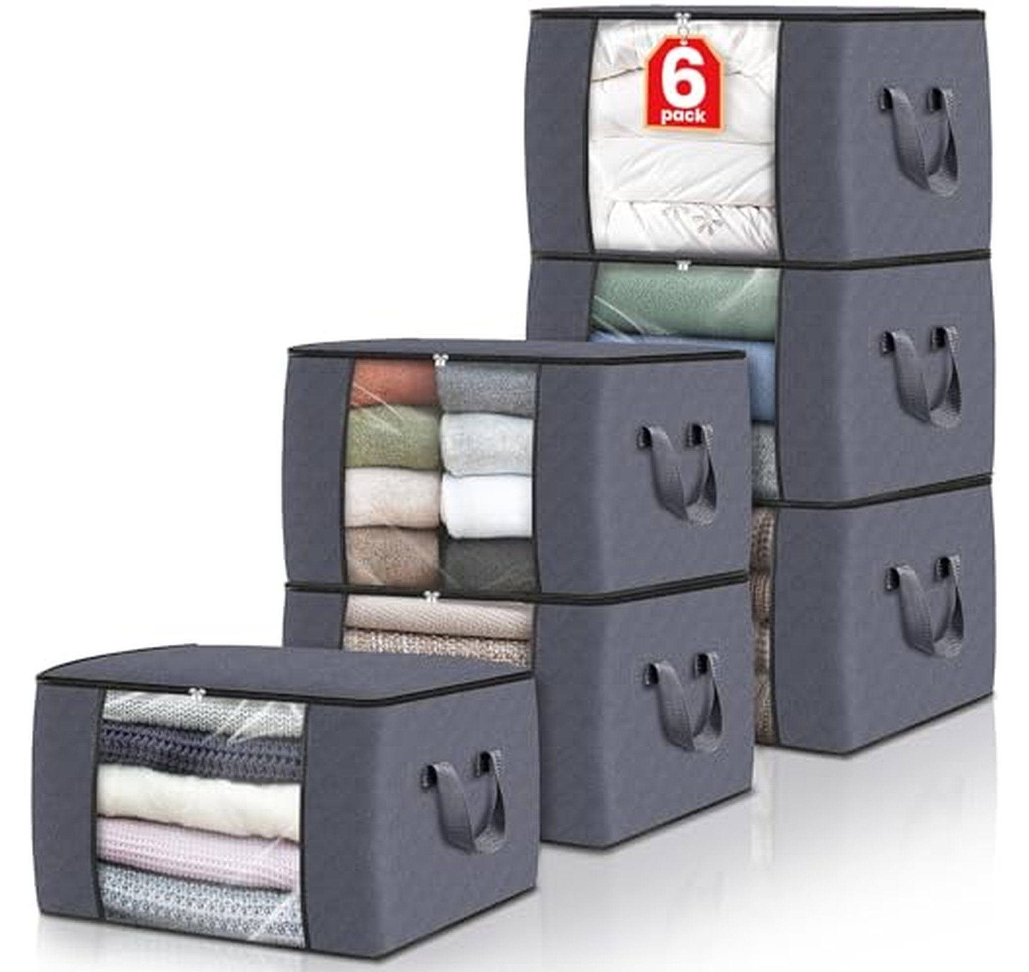 Foldable Clothes and Blanket Storage Bags Organizers