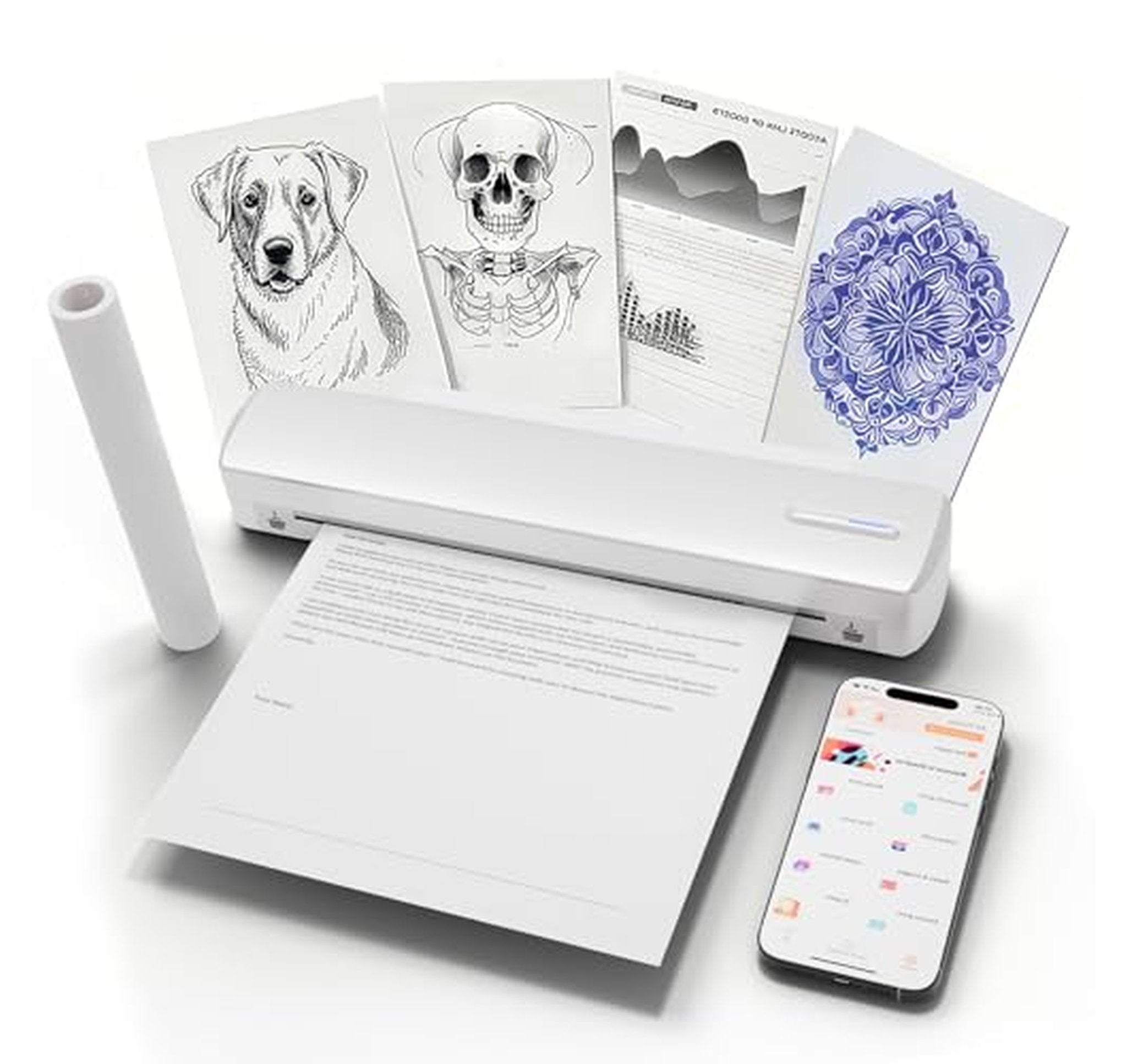 Wireless Inkless Portable A4 Thermal Printer