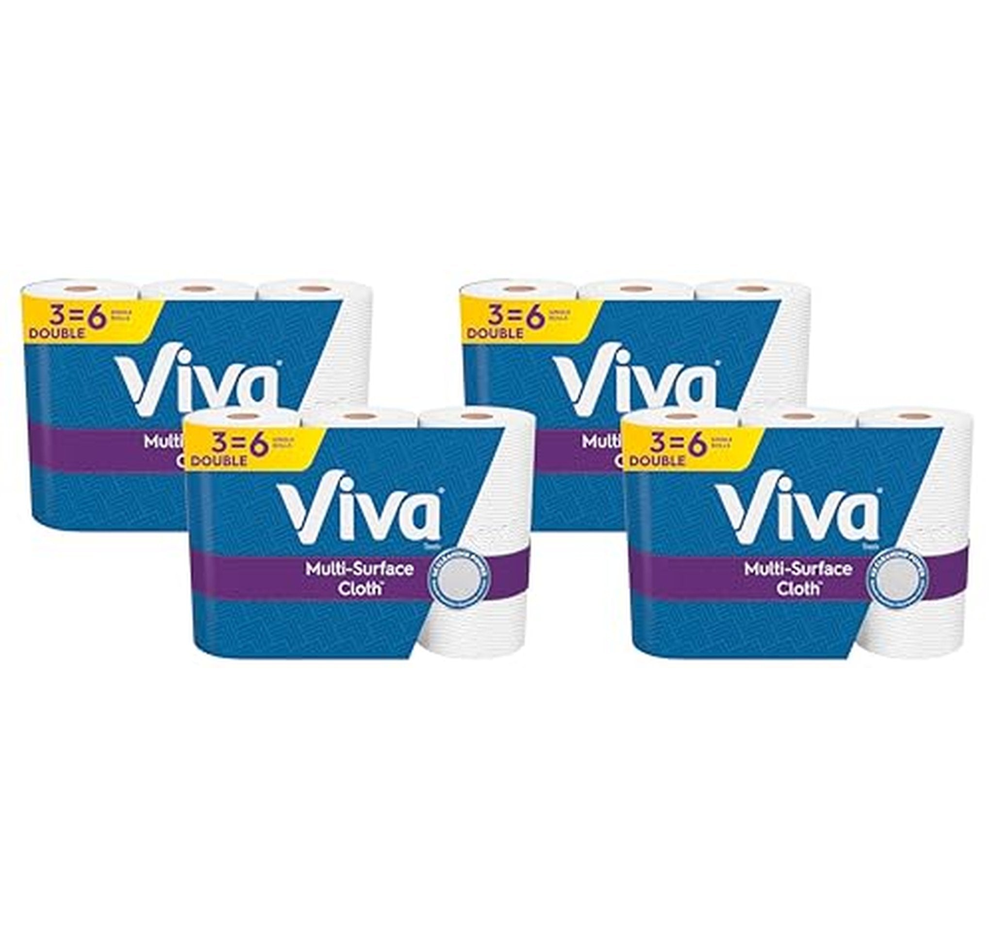 12 Pack Viva Multi-Surface Paper Towels Double Rolls
