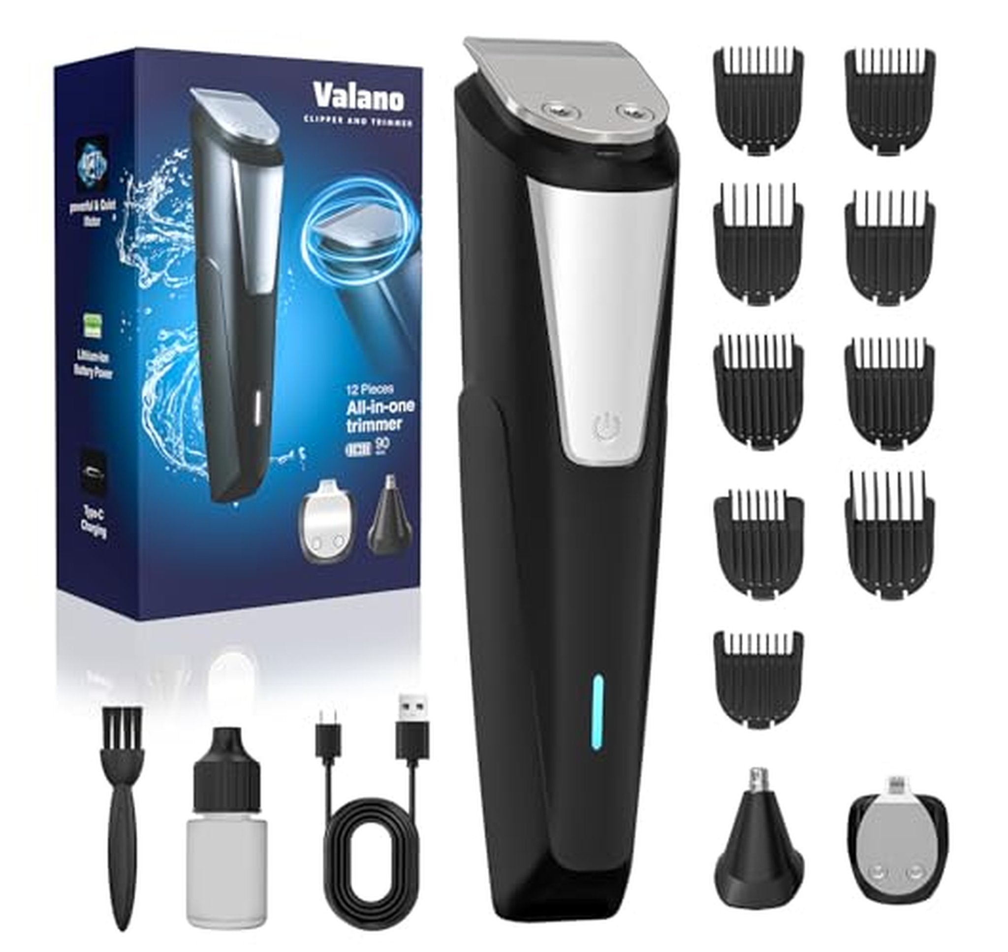 Cordless Rechargeable Beard Trimmer and Hair Clipper