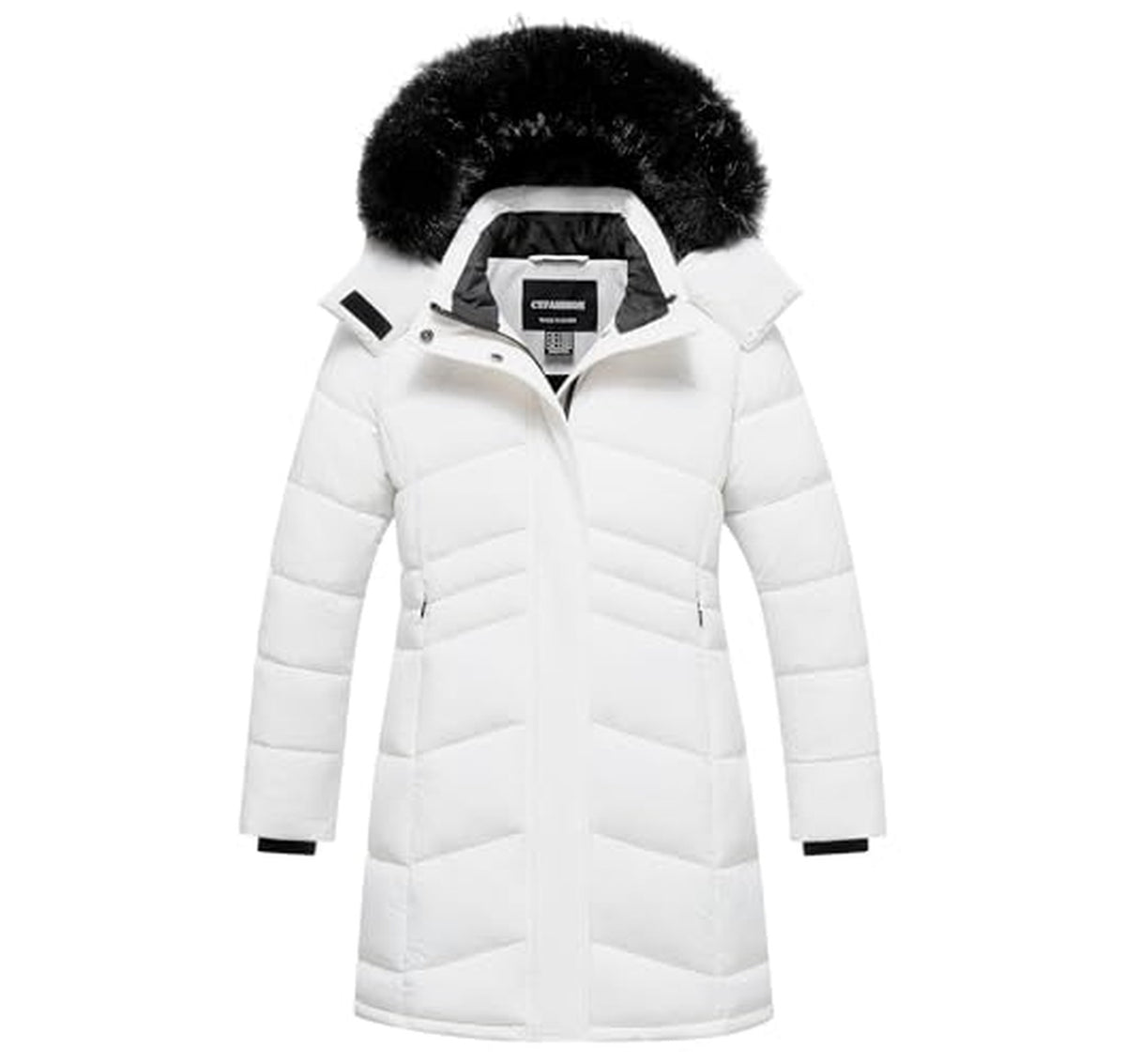 Girls Waterproof Winter Puffer Coat with Fur Hood (7 Colors)