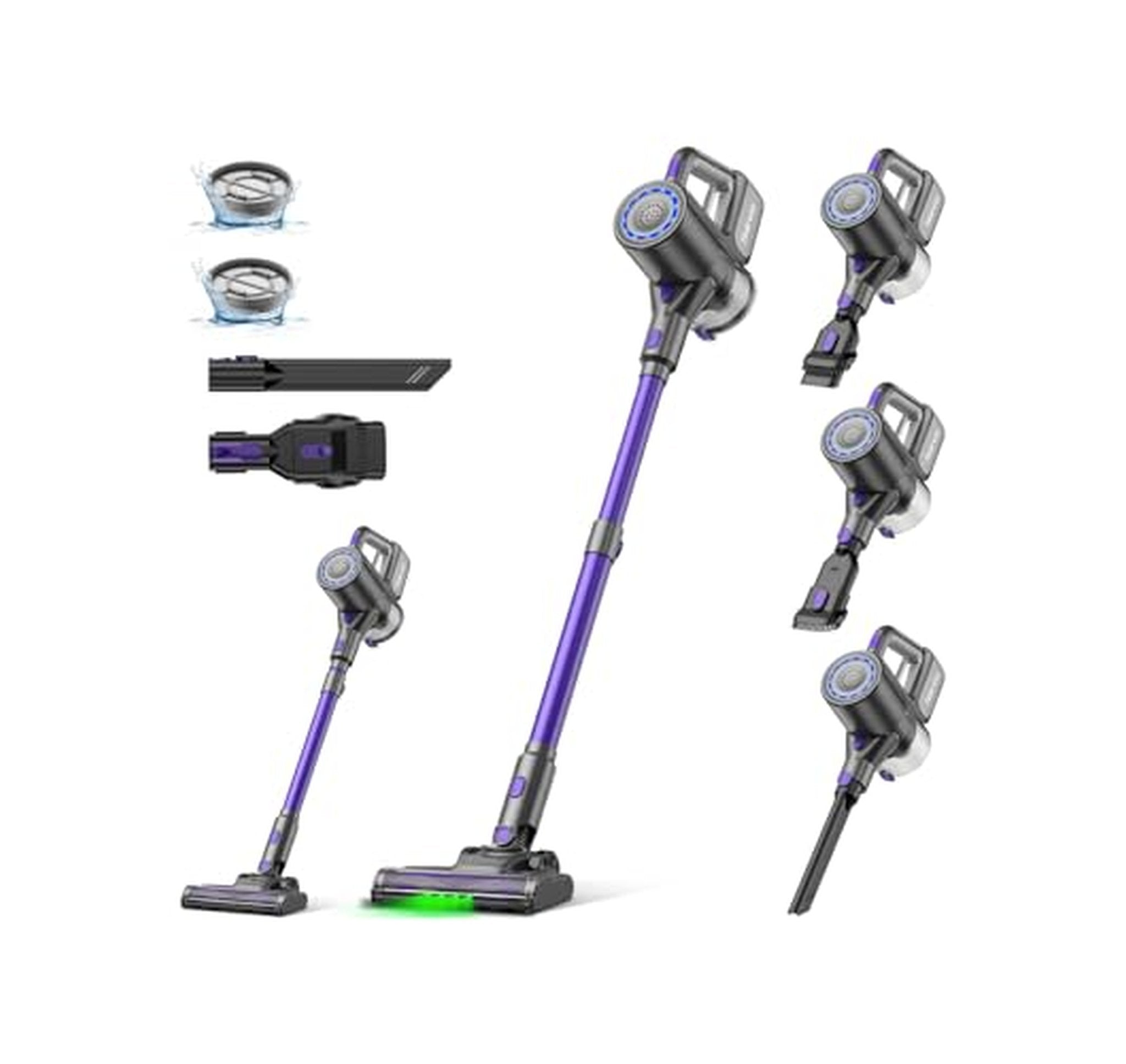 500W Cordless Stick Vacuum Cleaner with LED