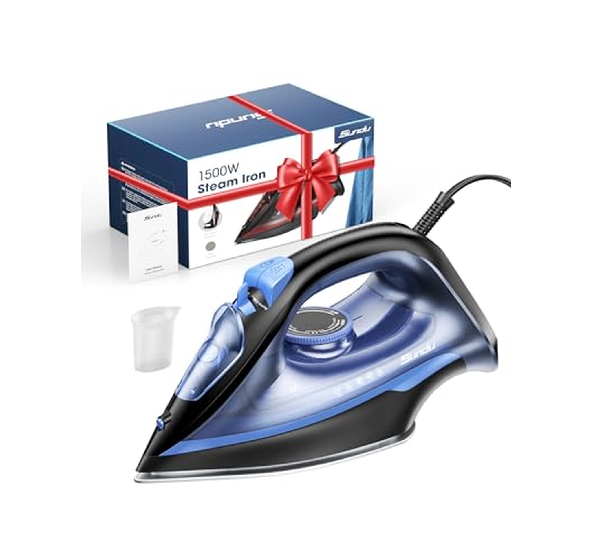 1500W Steam Iron with Ceramic Soleplate