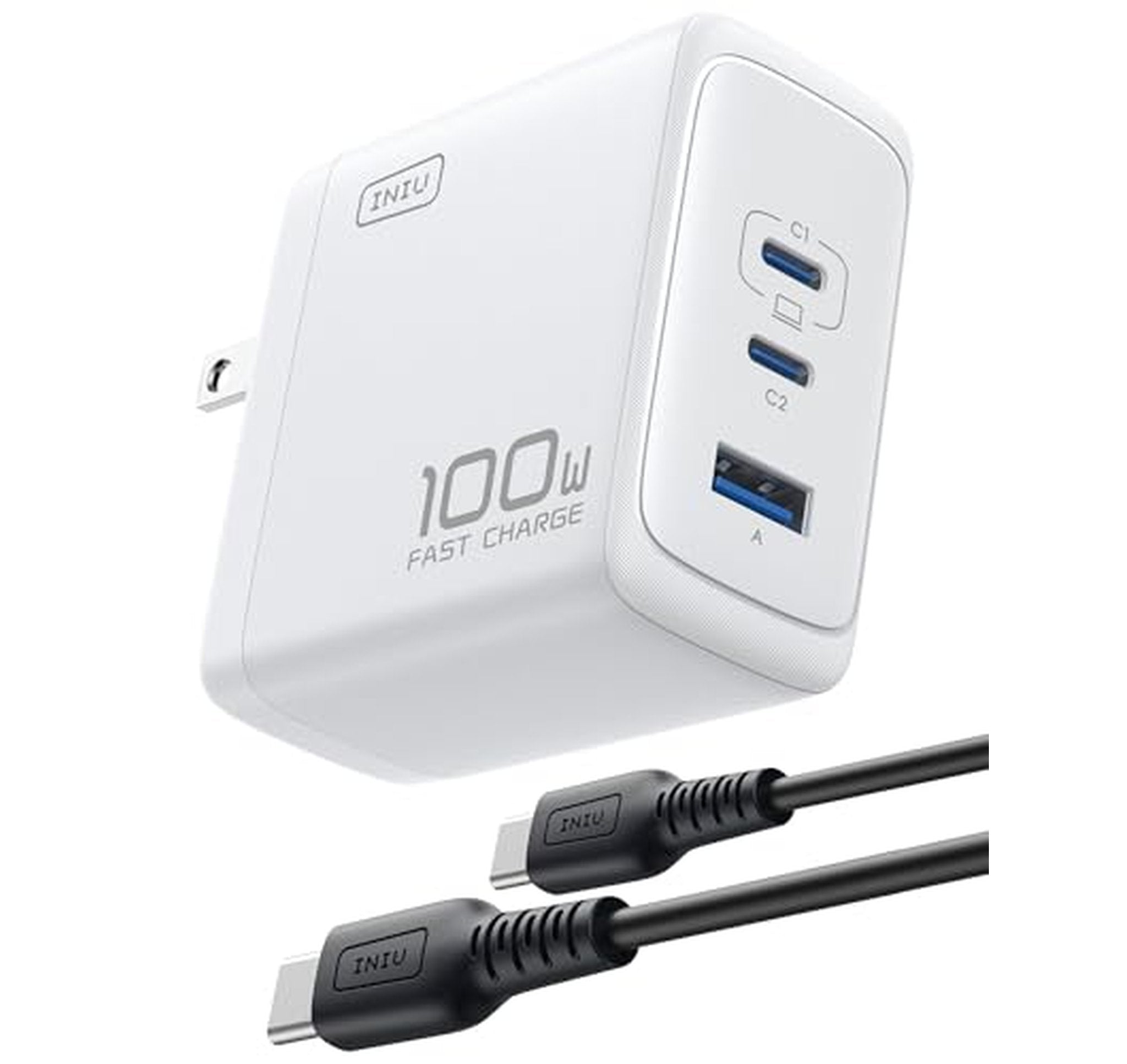 100W 3-Port USB-C Fast Wall Charger