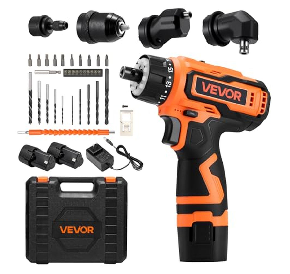 Cordless 5-in-1 Drill Driver Kit with Batteries