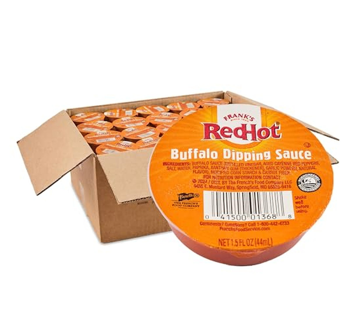 100 Pack Frank's RedHot Buffalo Dipping Sauce Cups (OU)