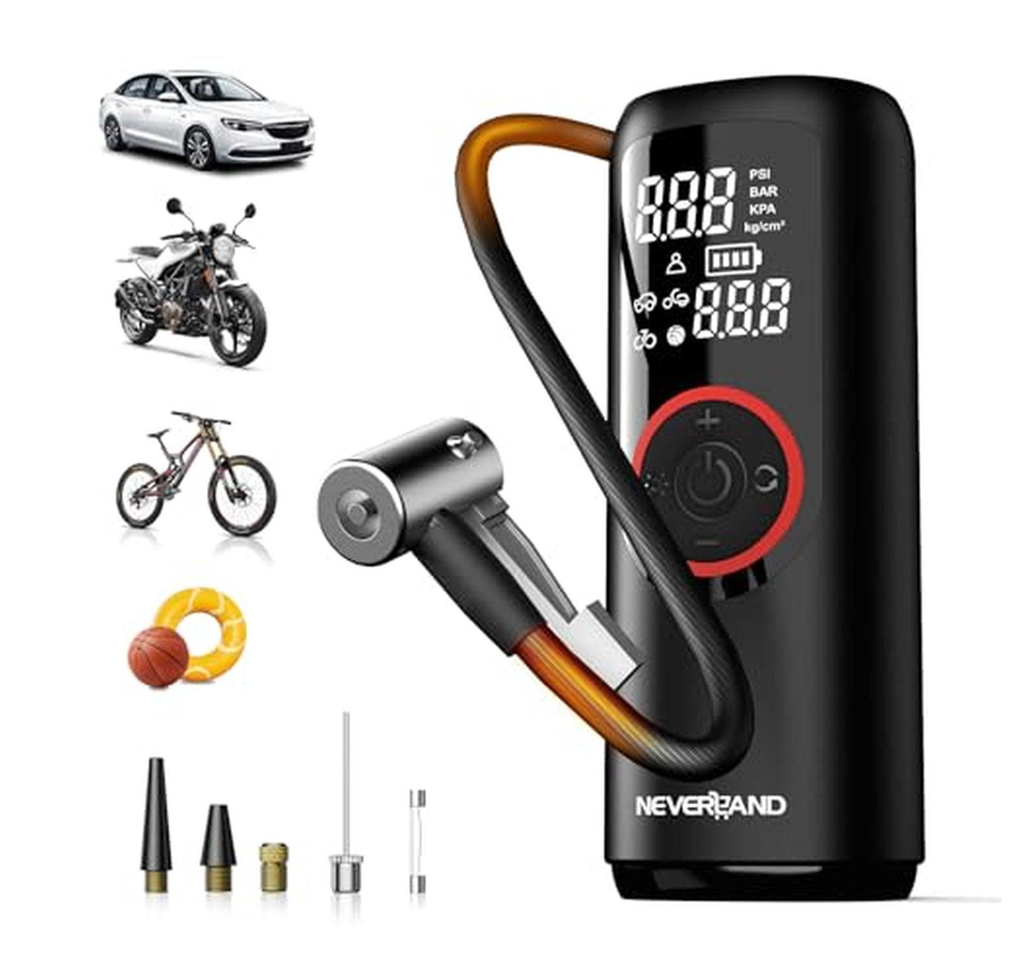 Cordless 150 PSI Portable Tire Inflator Air Compressor