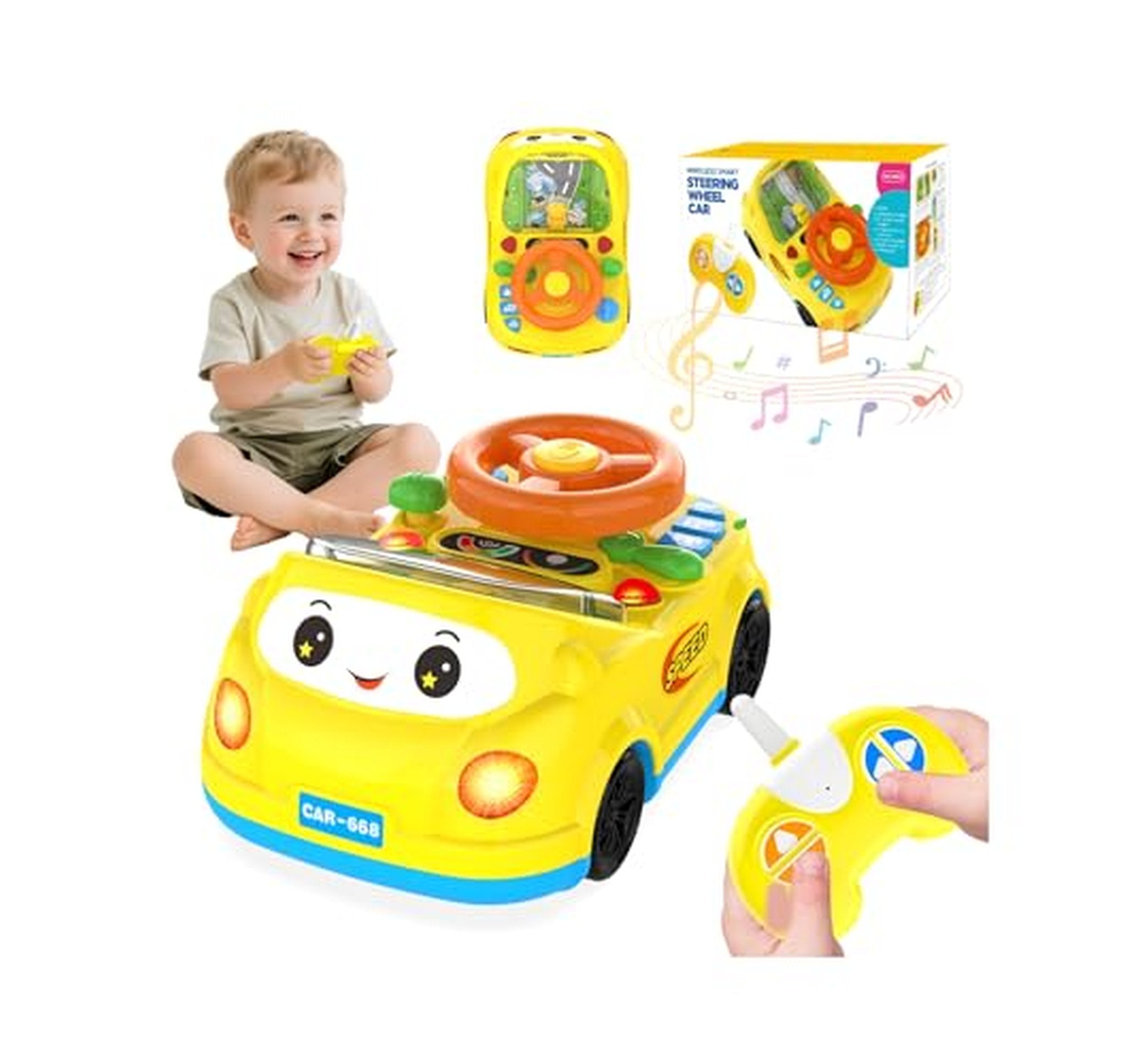 Remote Control Toddler Steering Wheel Driving Toy