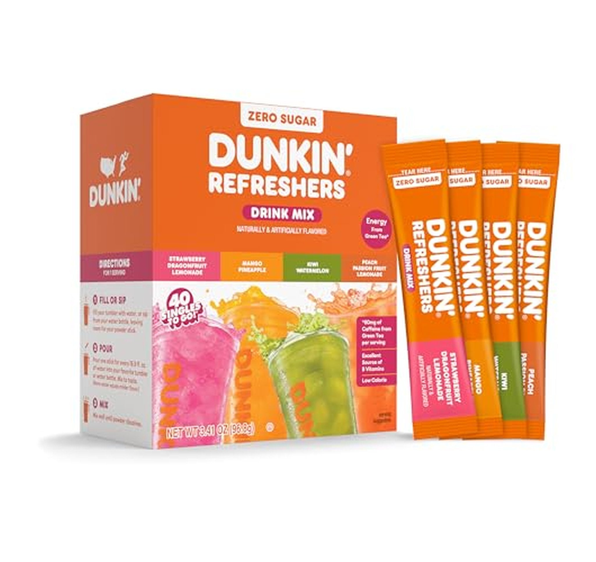 40 Count Zero Sugar Energy Drink Mix Variety Pack