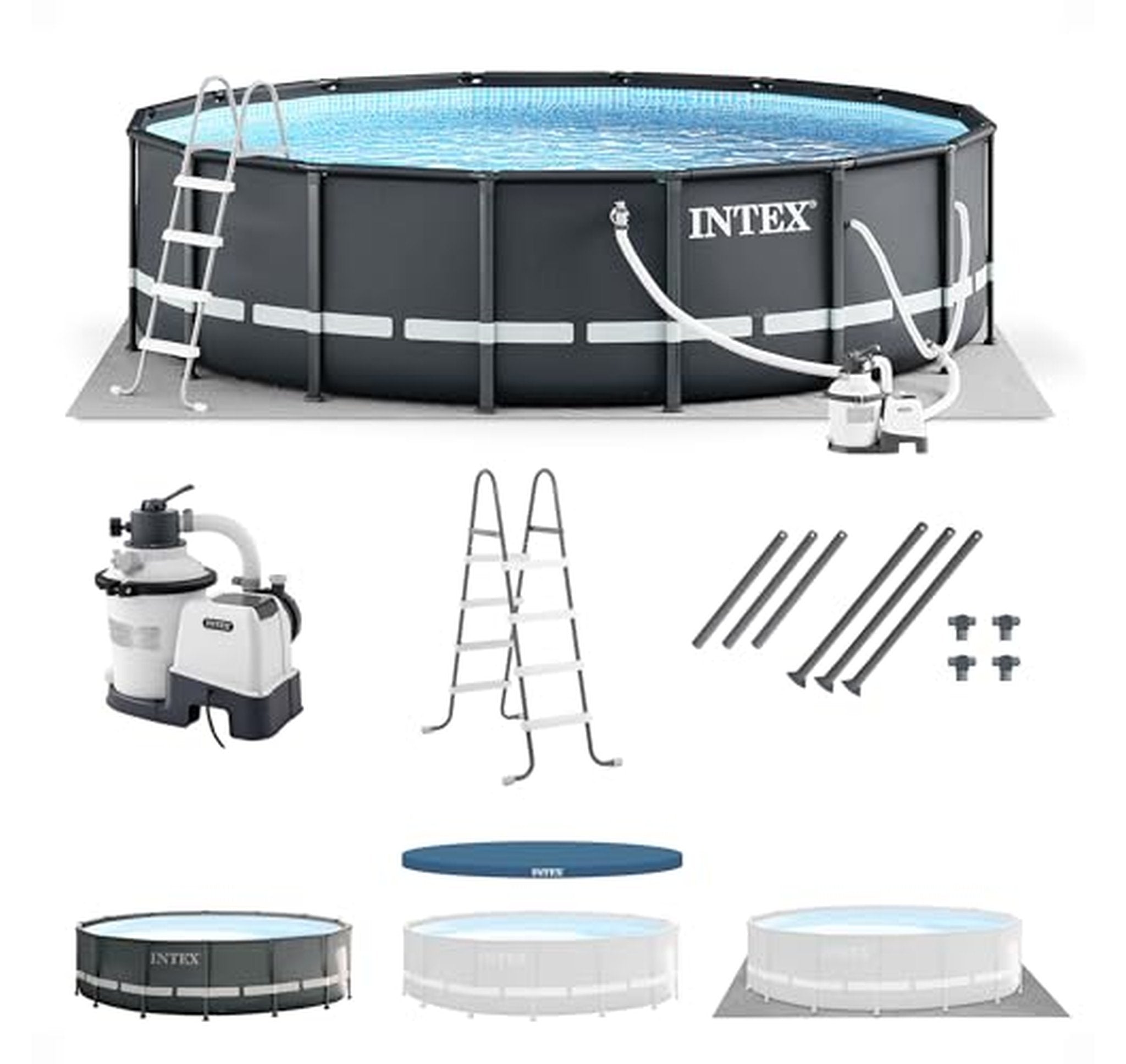 Intex Ultra XTR 14-Foot Round Above Ground Pool Set