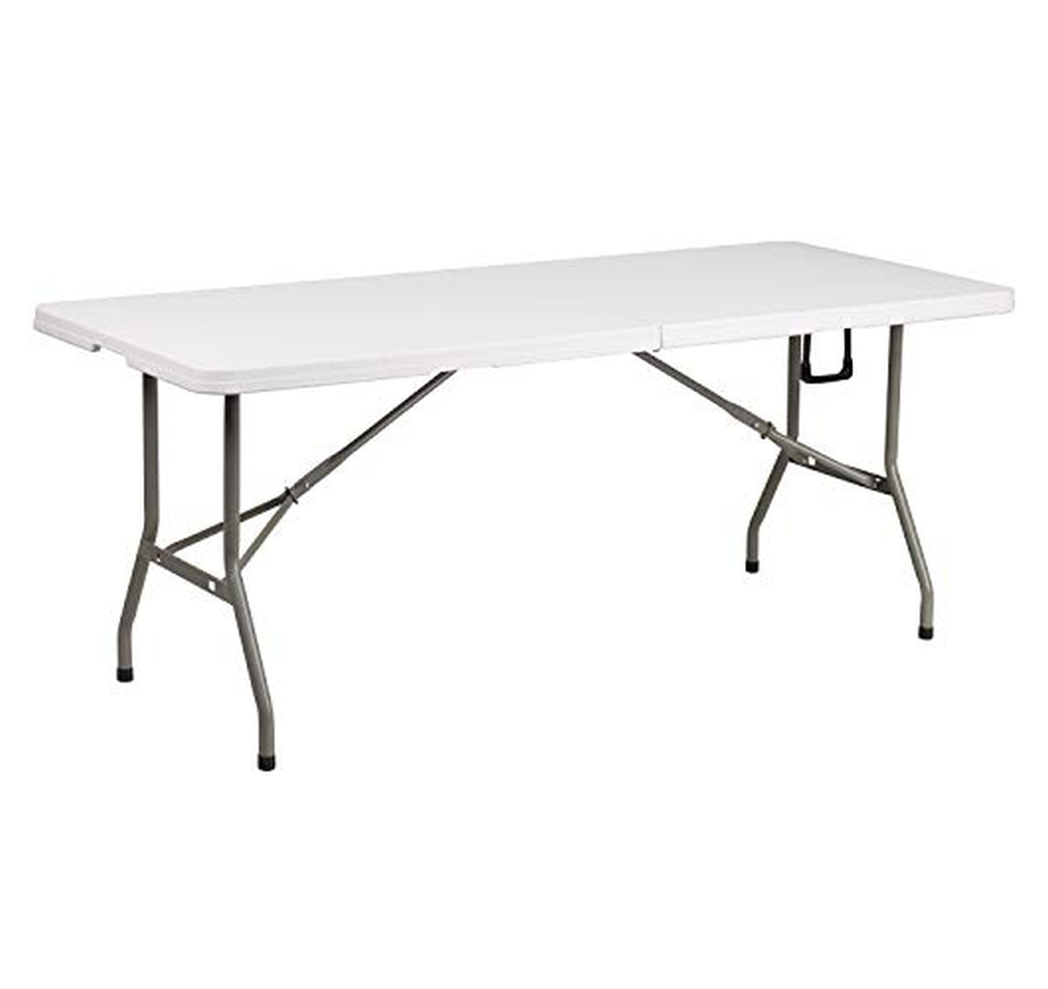 6-Foot Rectangular Plastic Folding Table with Handle