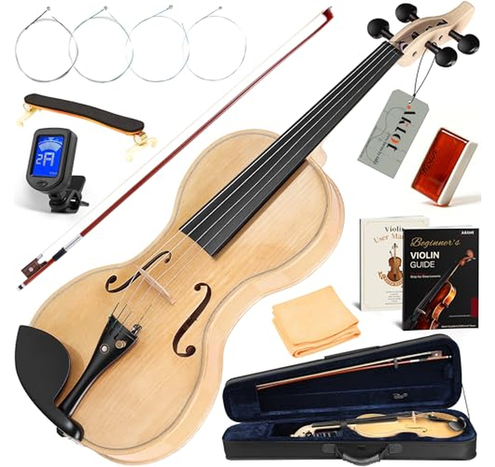 4/4 Full Size Beginner Violin Set with Case
