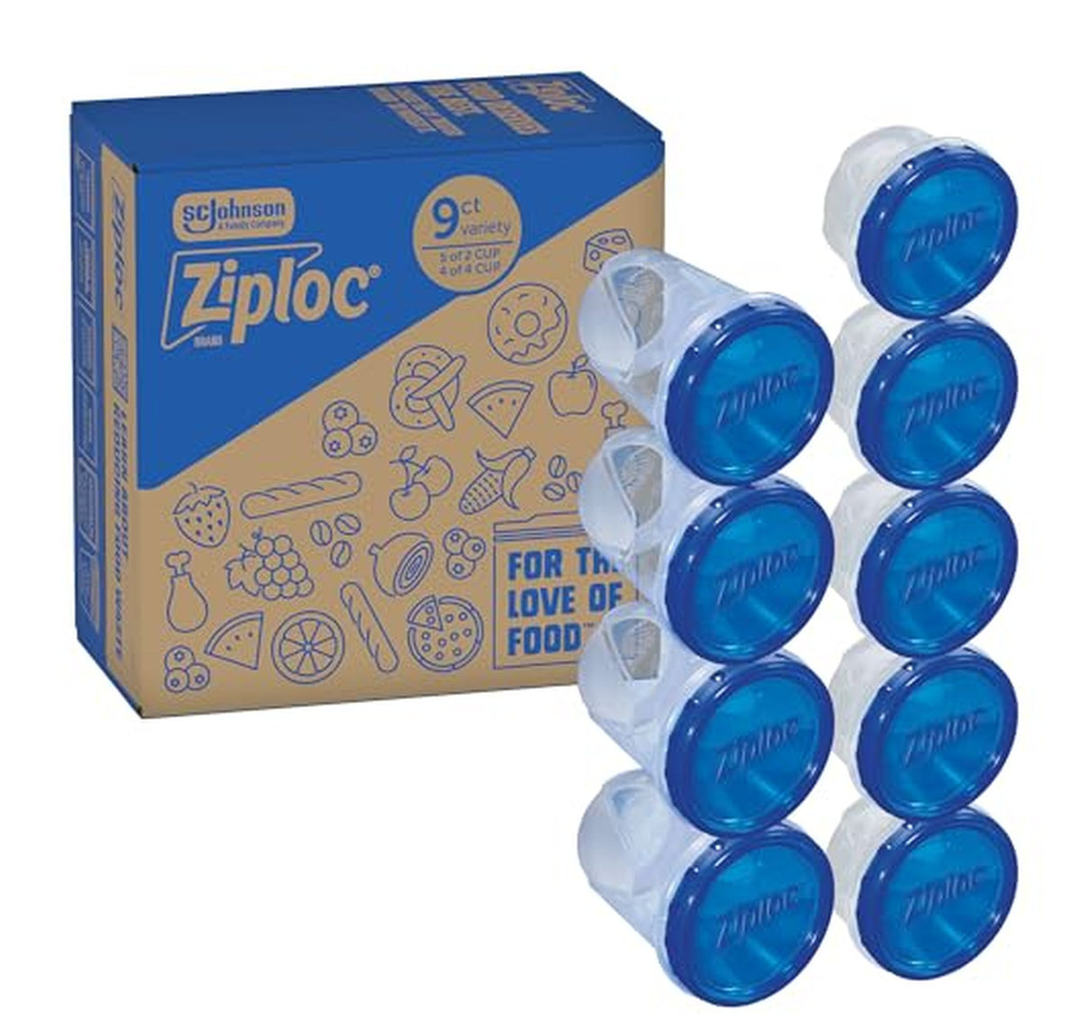 9 Pack Ziploc Twist n Loc Food Storage Containers