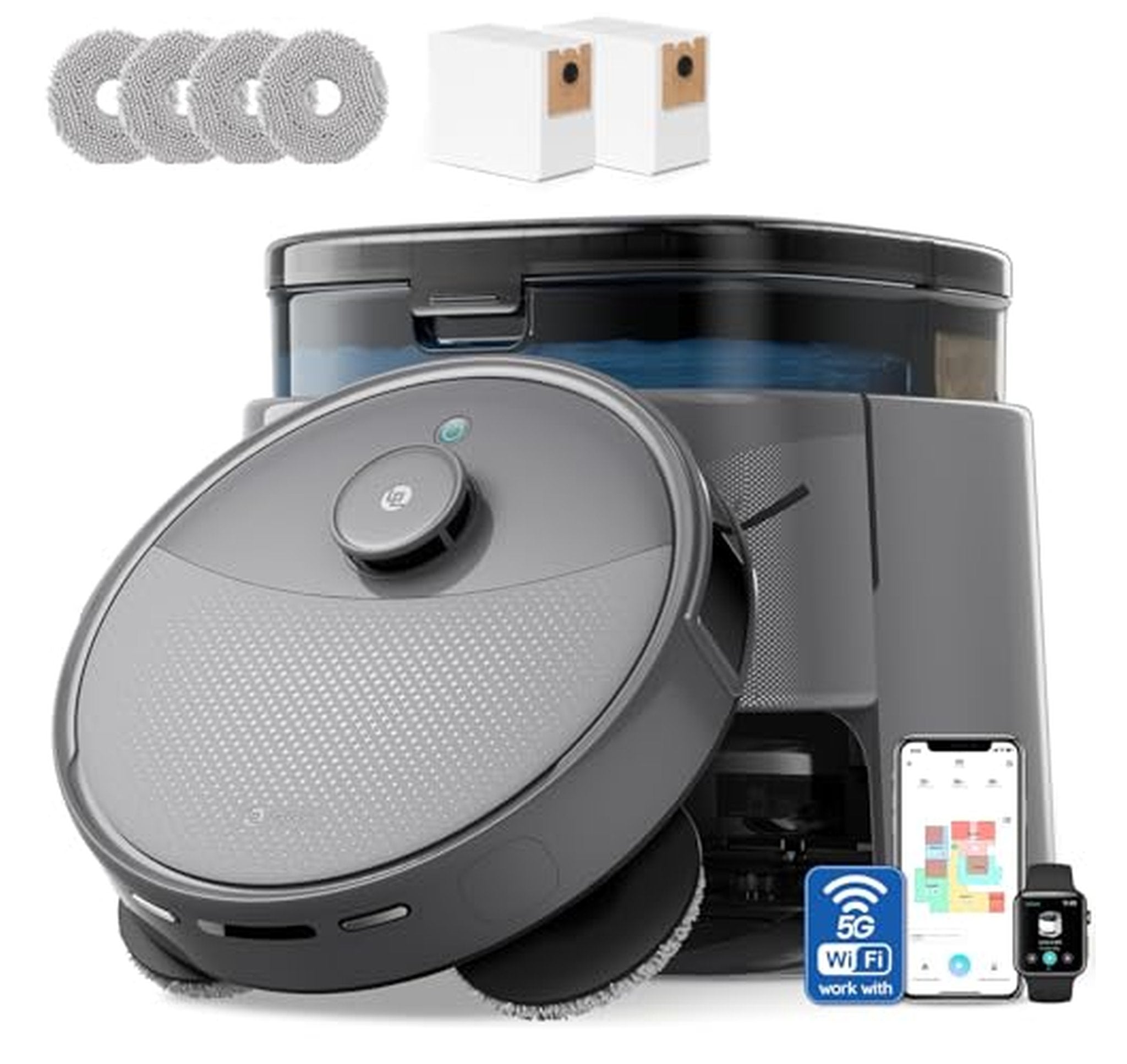 Self-Emptying Robot Vacuum and Mop