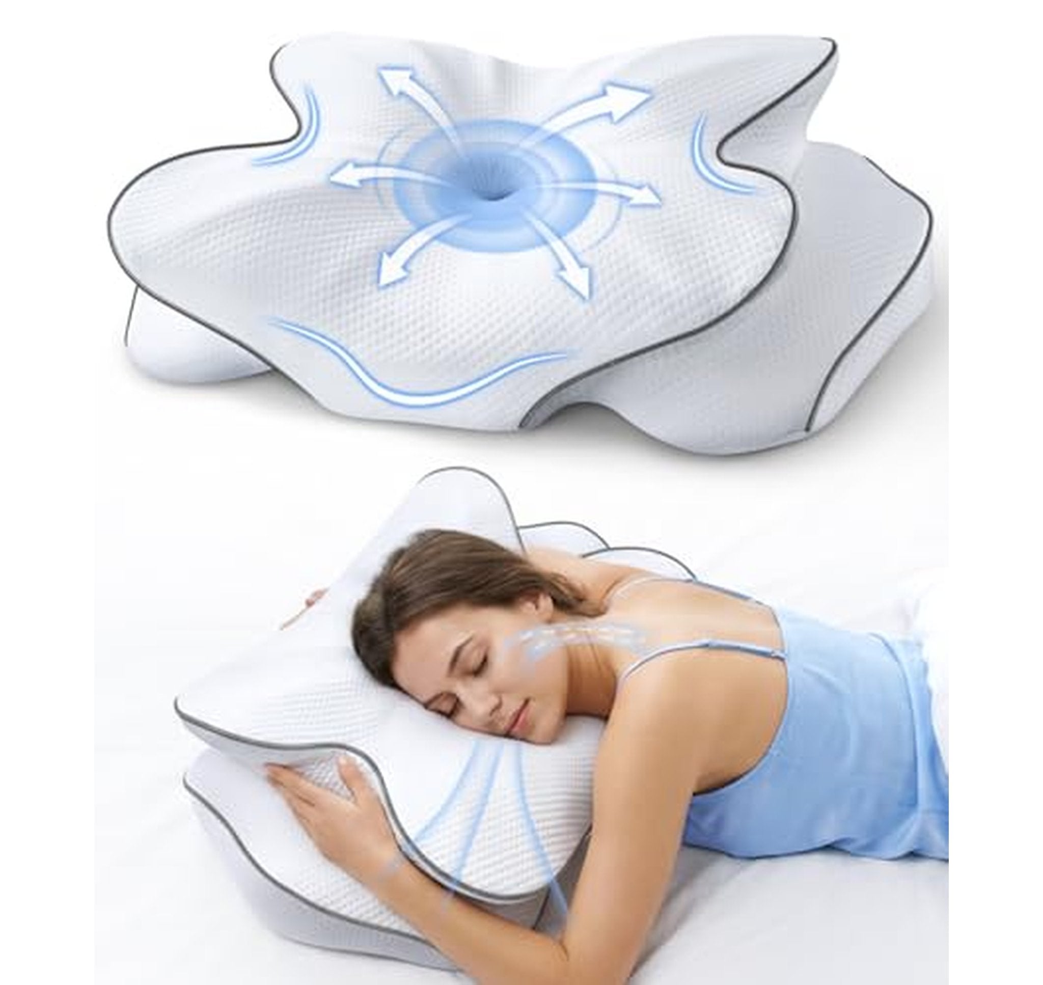 Memory Foam Cervical Neck Support Pillow
