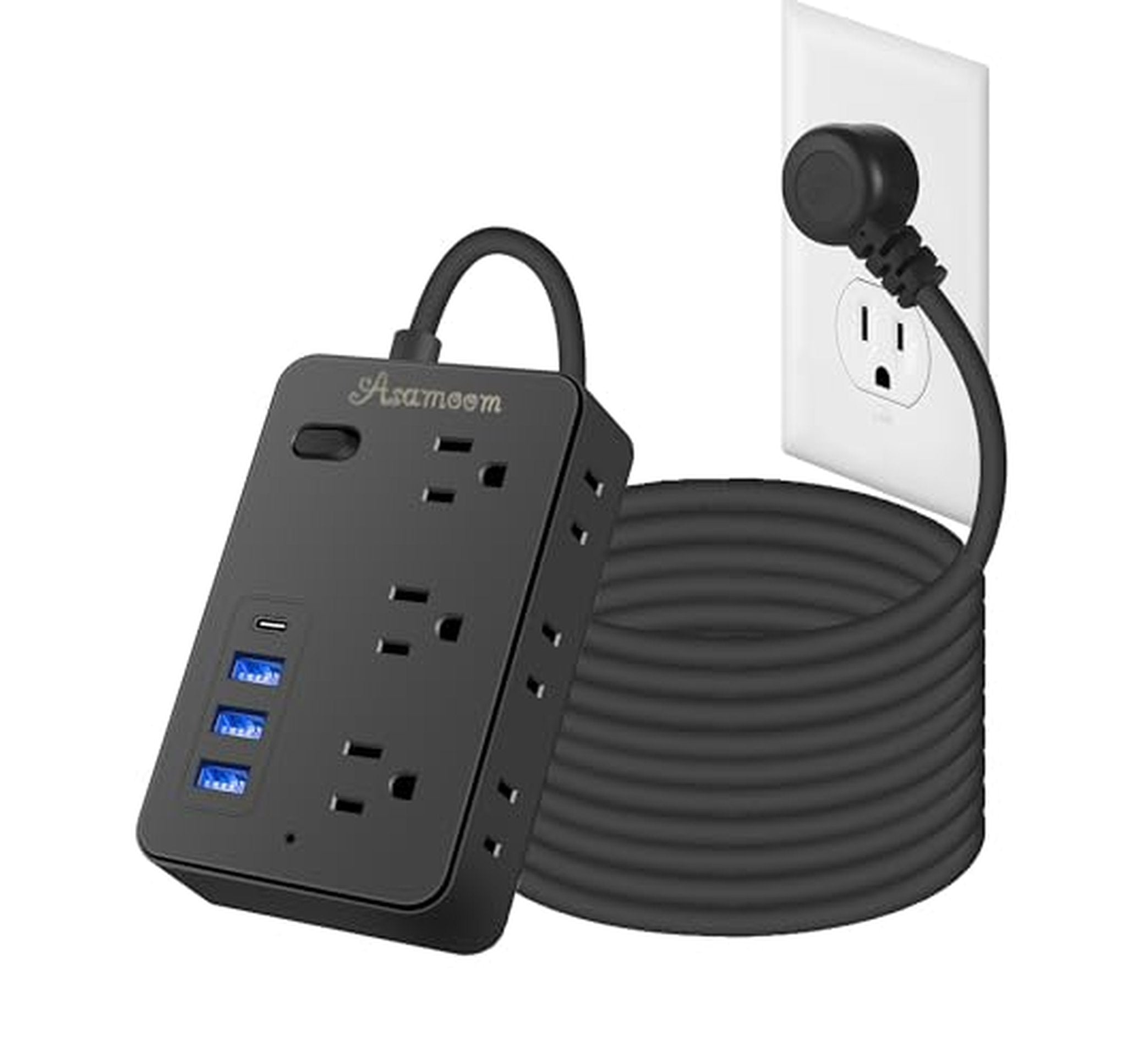 25FT Surge Protector Power Strip with USB C
