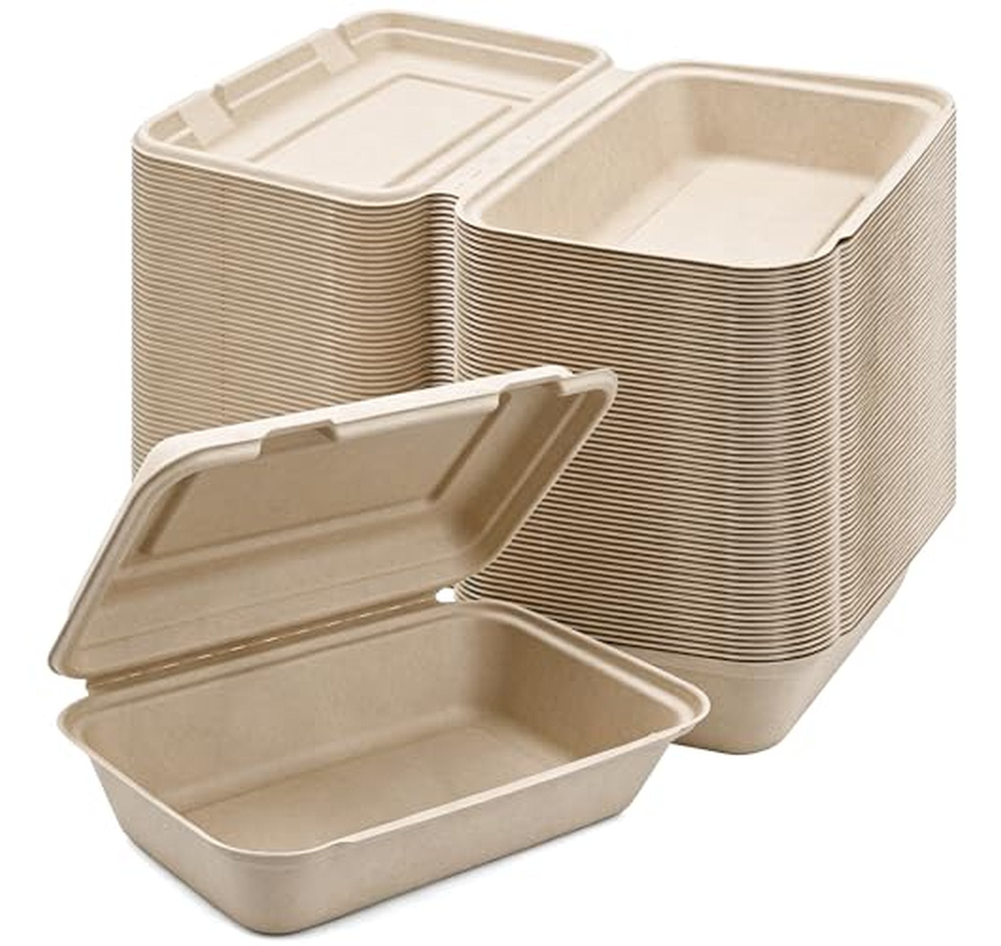 50 Pack Biodegradable To Go Food Containers