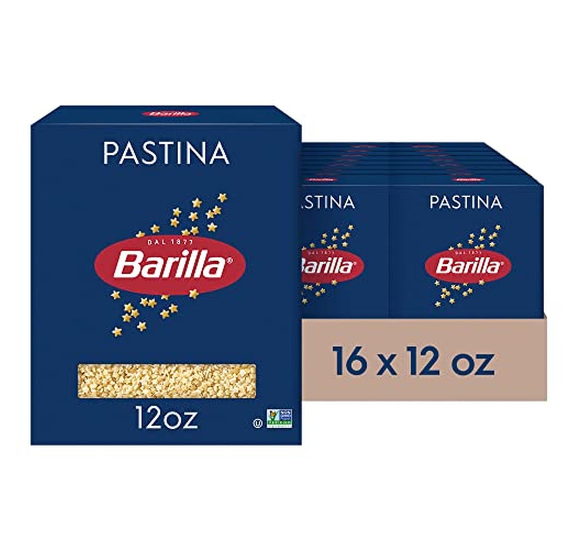 16 Pack Barilla Pastina Non-GMO Kosher Pasta 12oz
