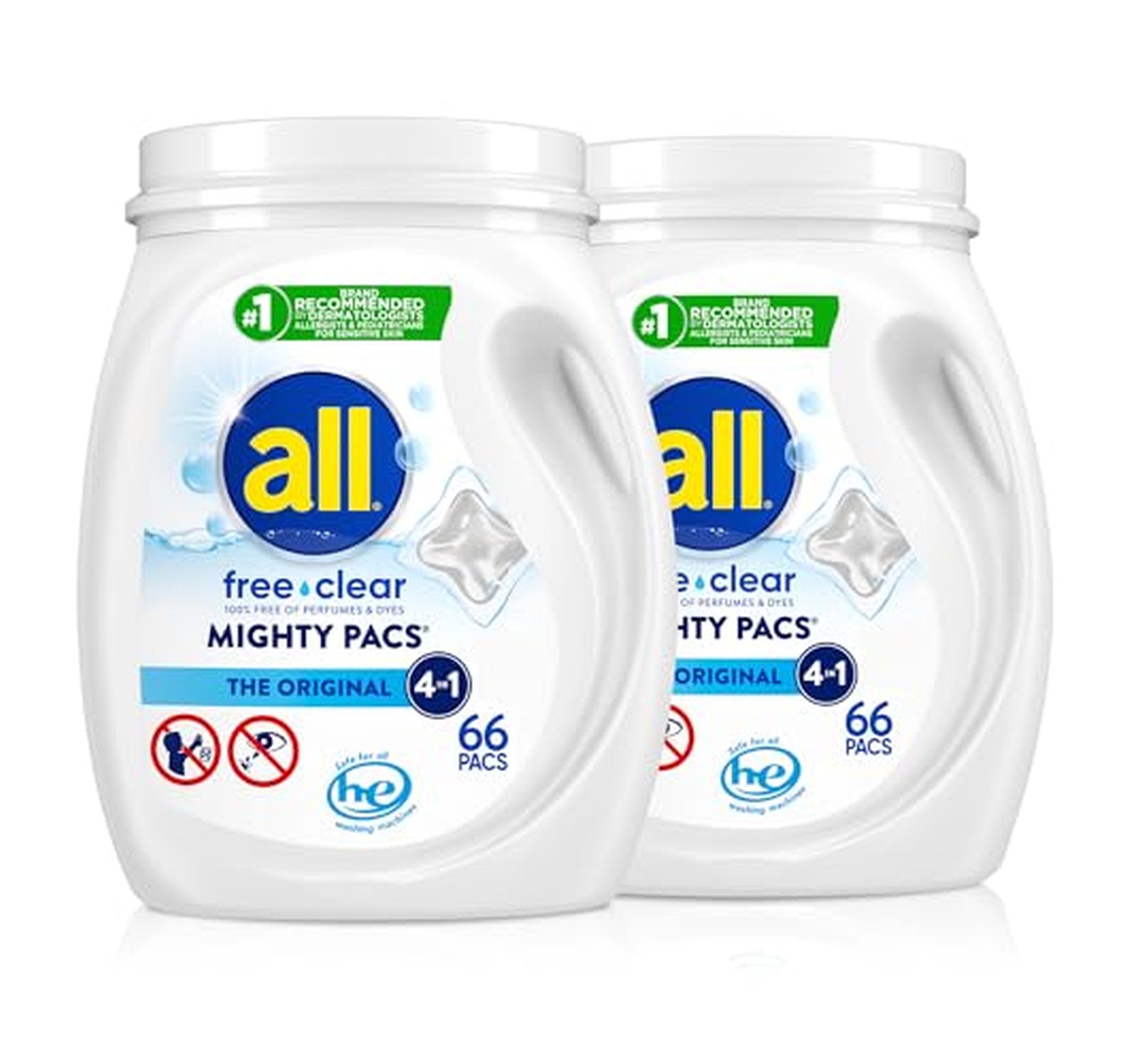 132 Count all Free Clear Laundry Detergent Pacs