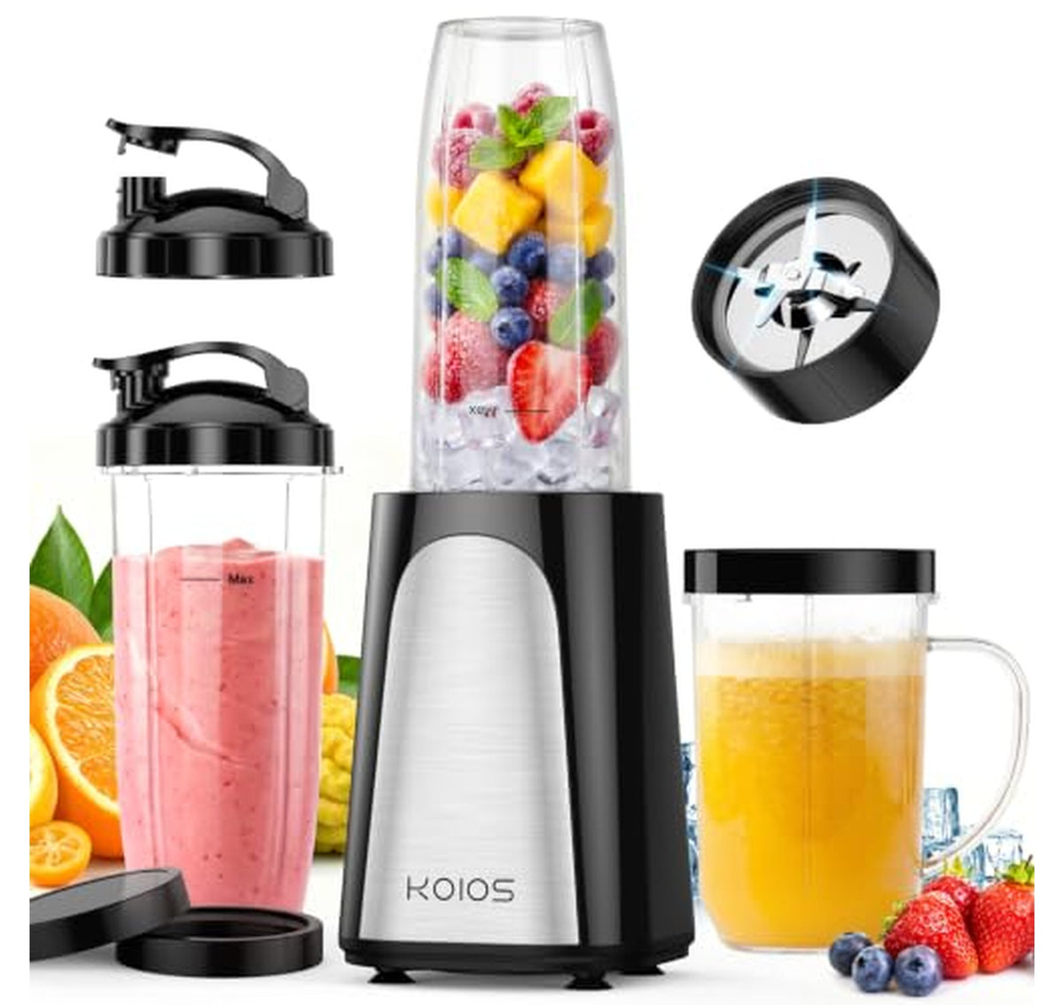 KOIOS 1000W Personal Smoothie Blender Set