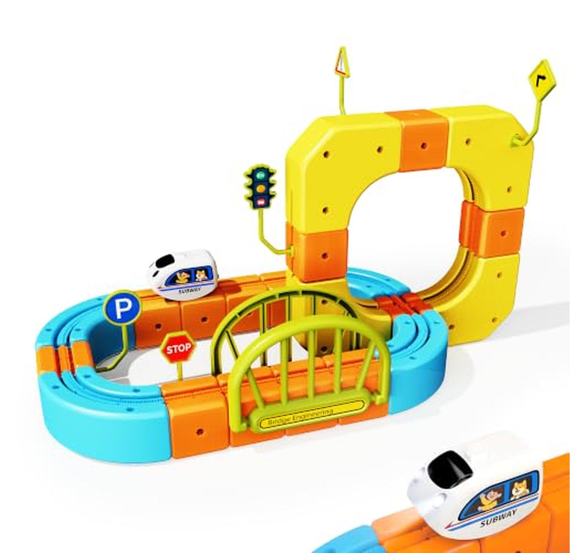 91 Piece Electric Train STEM Track Set