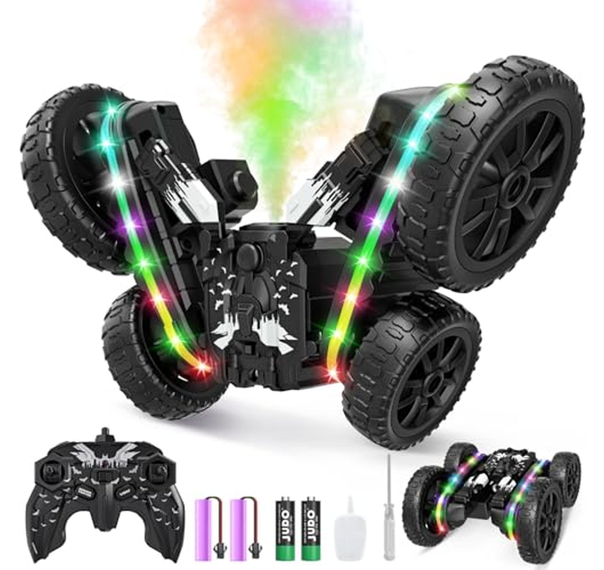 Remote Control Transforming Stunt Car with LED Lights