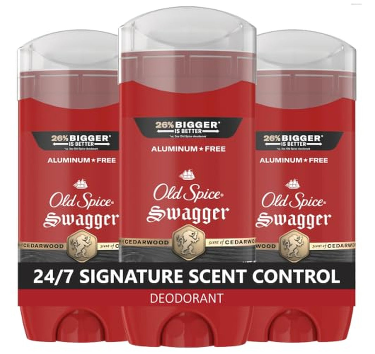 3 Pack Old Spice Aluminum Free Swagger Deodorant