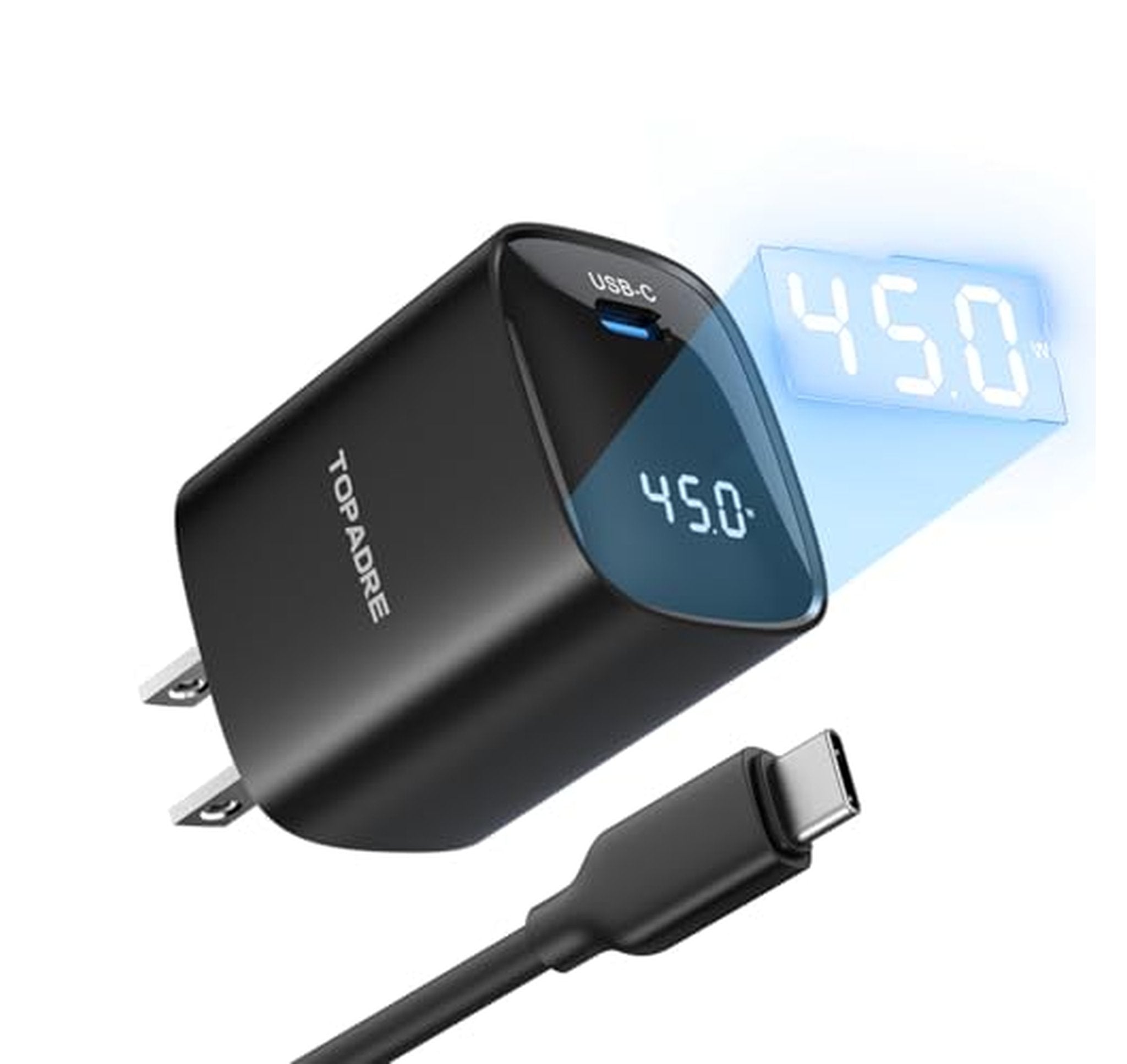 45W Super Fast USB C Charger with LED Display