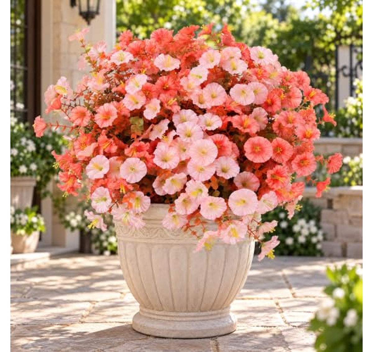 12 Pack UV Resistant Artificial Morning Glory Flowers