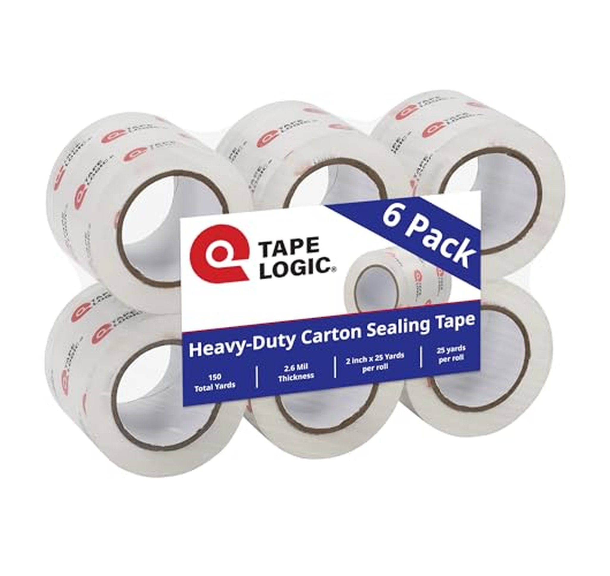 Heavy Duty Packing Tape with Dispenser, 6 Refills