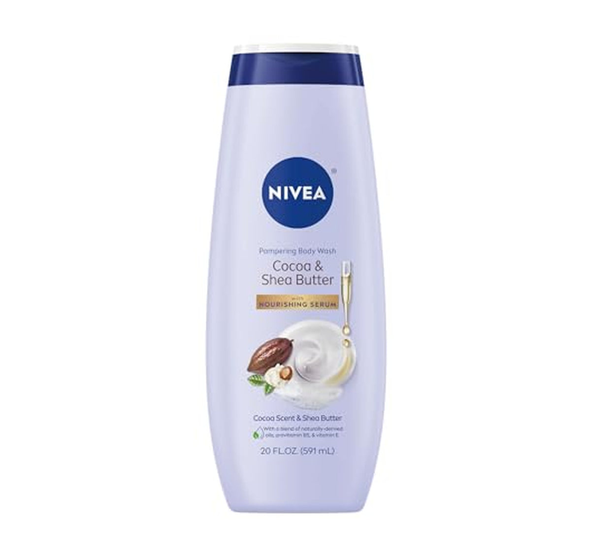 2 Bottles NIVEA Cocoa Shea Butter Nourishing Body Wash 20oz
