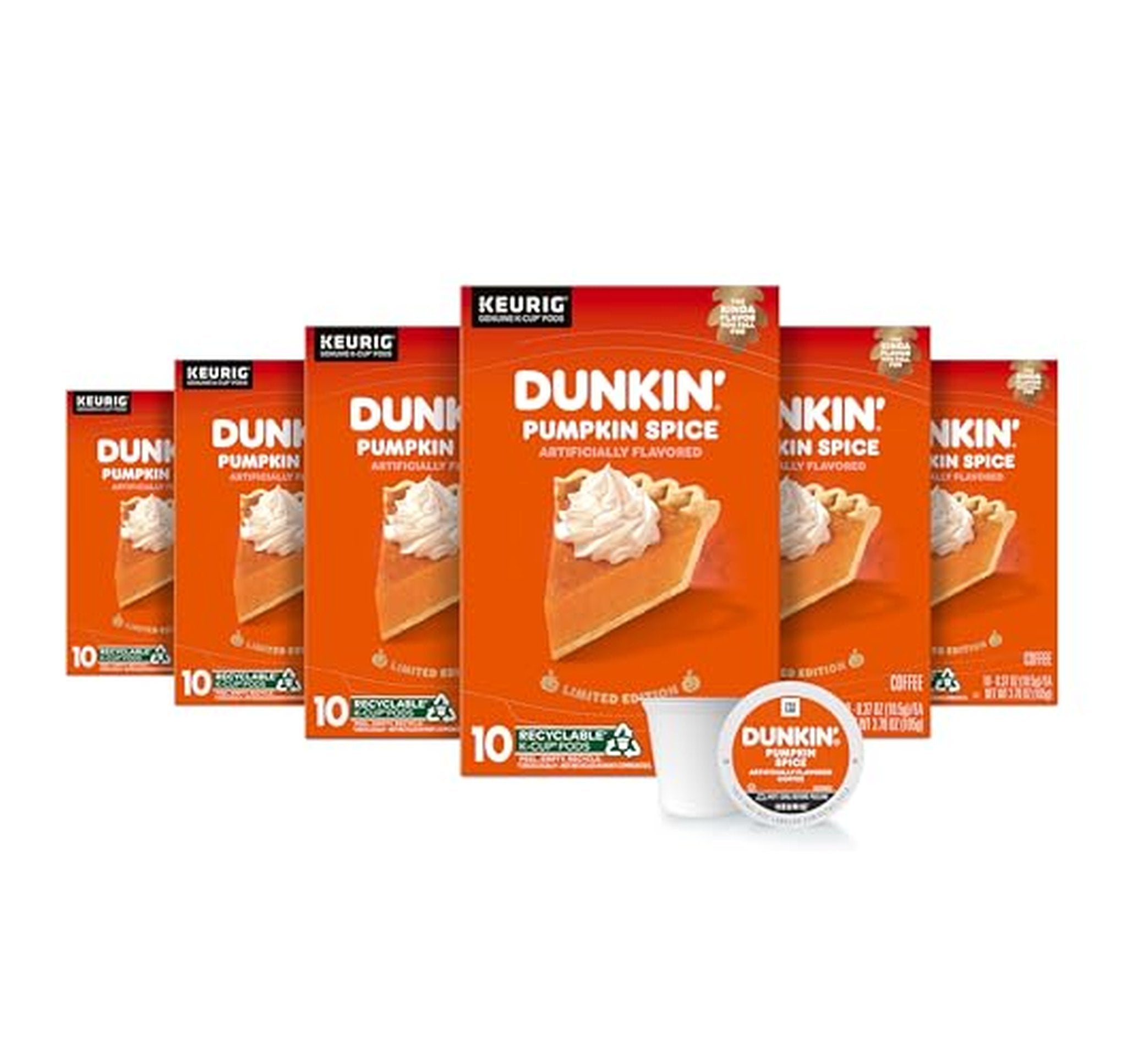 6 Pack Dunkin’ Pumpkin Spice Coffee K-Cup Pods