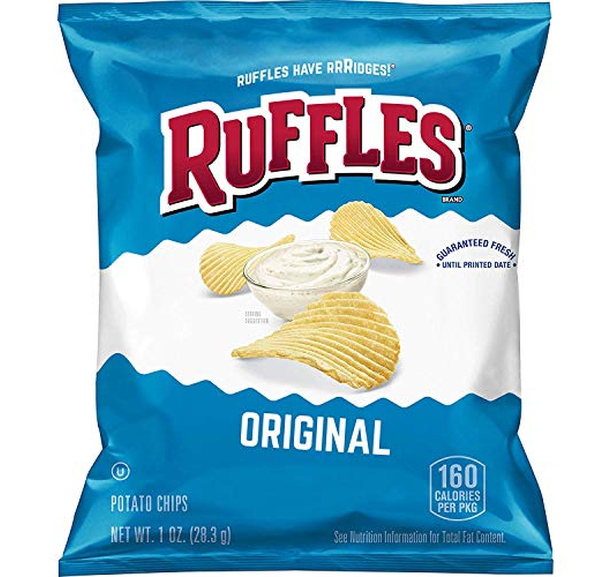 40 Pack Ruffles Original Potato Chips 1 Ounce
