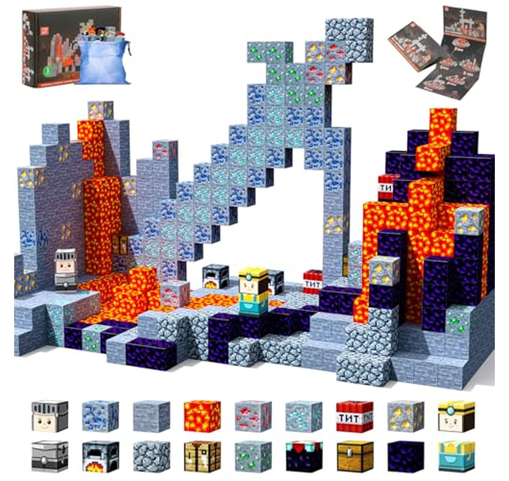 110 Piece Magnetic Building Blocks STEM Toy Set