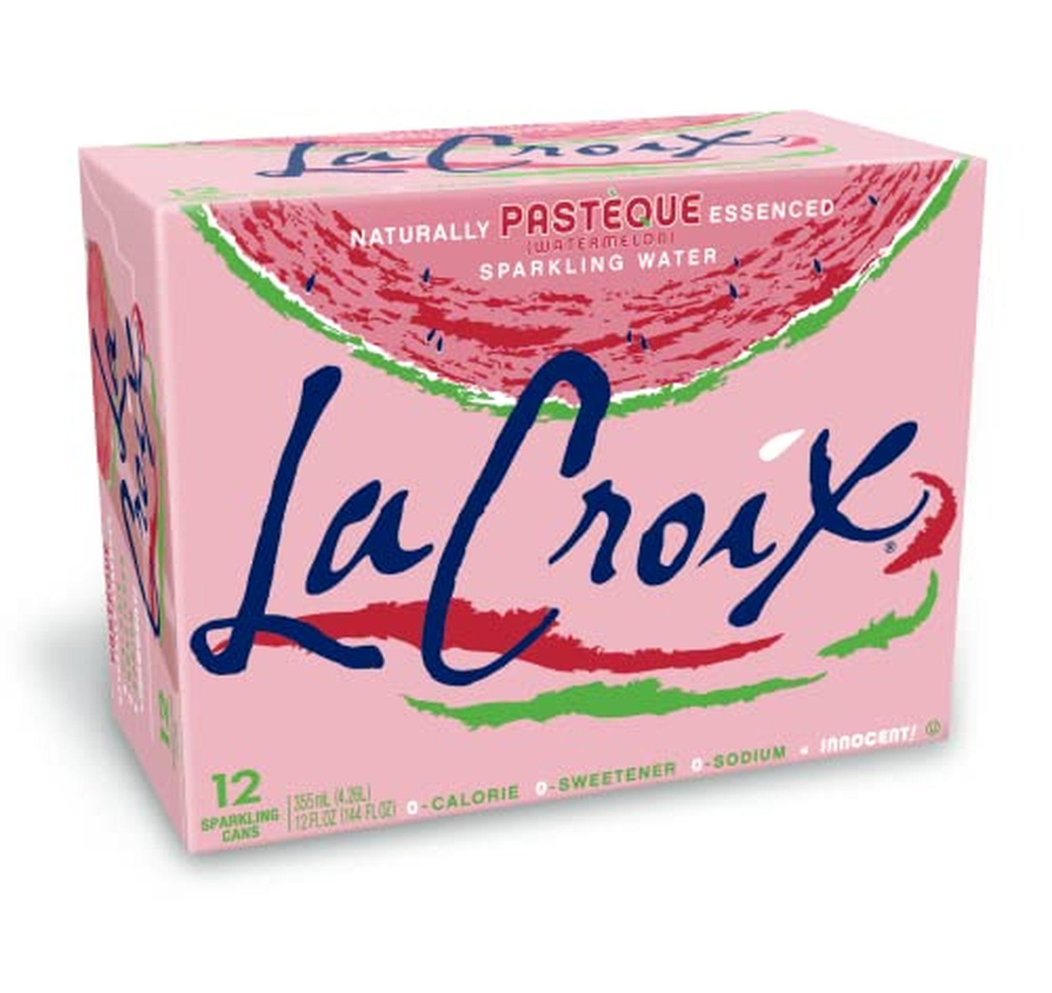 12 Pack La Croix Watermelon Sparkling Water Cans