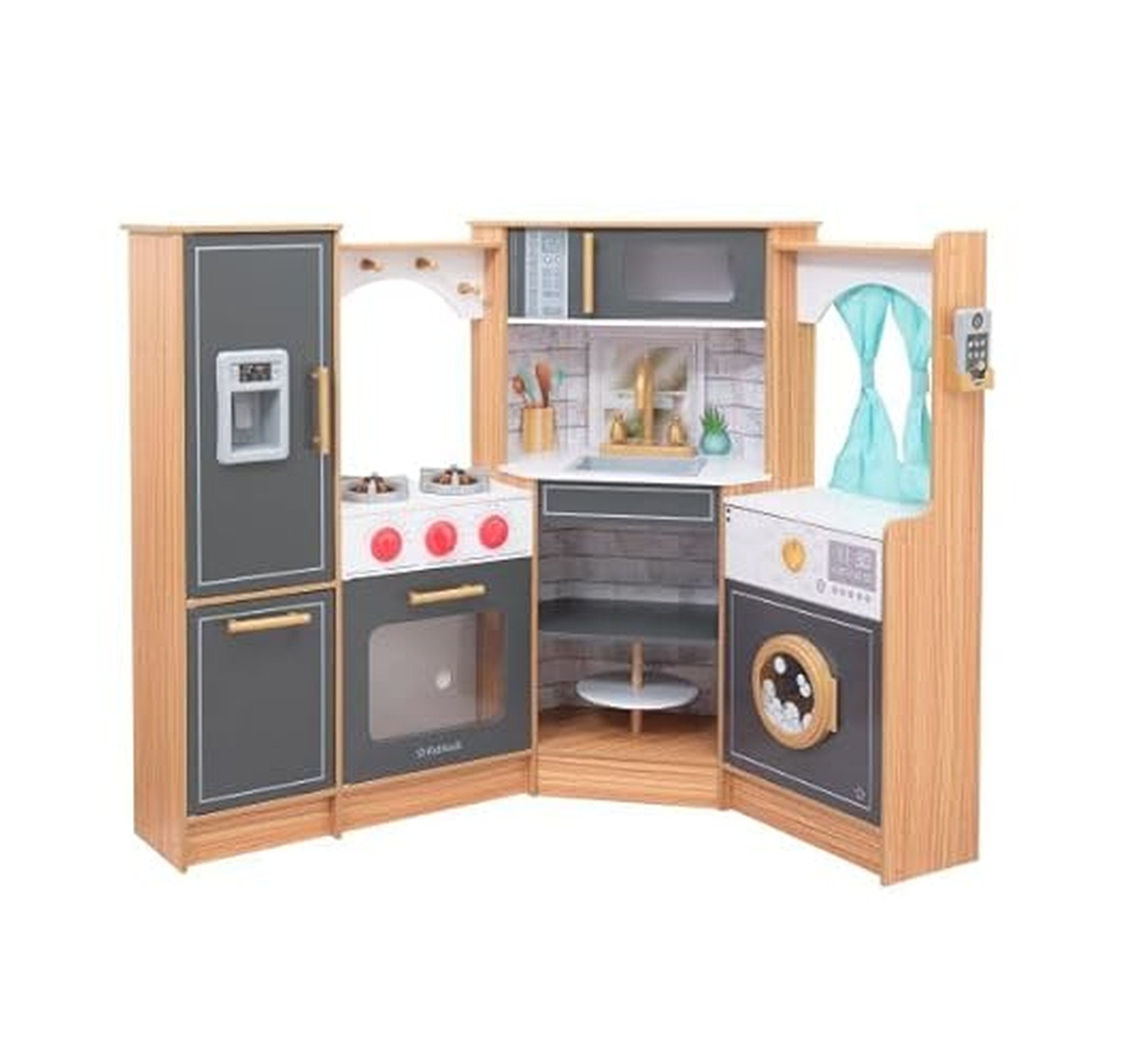 KidKraft Corner Wooden Play Kitchen with Lights