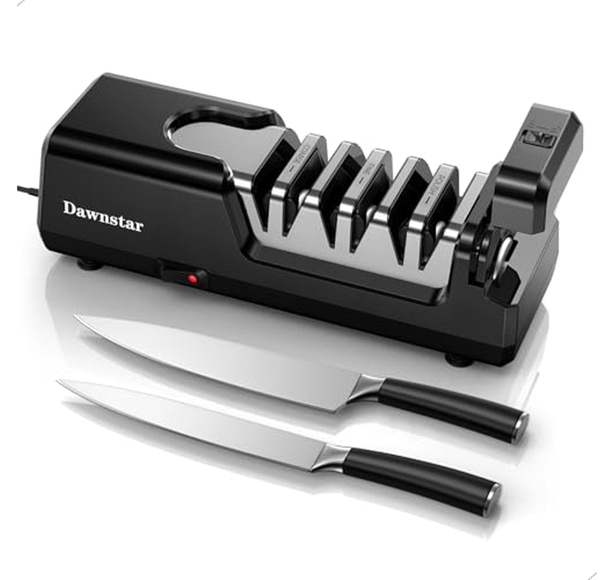 Electric Knife Sharpener with 20° Diamond Sharpening Guides