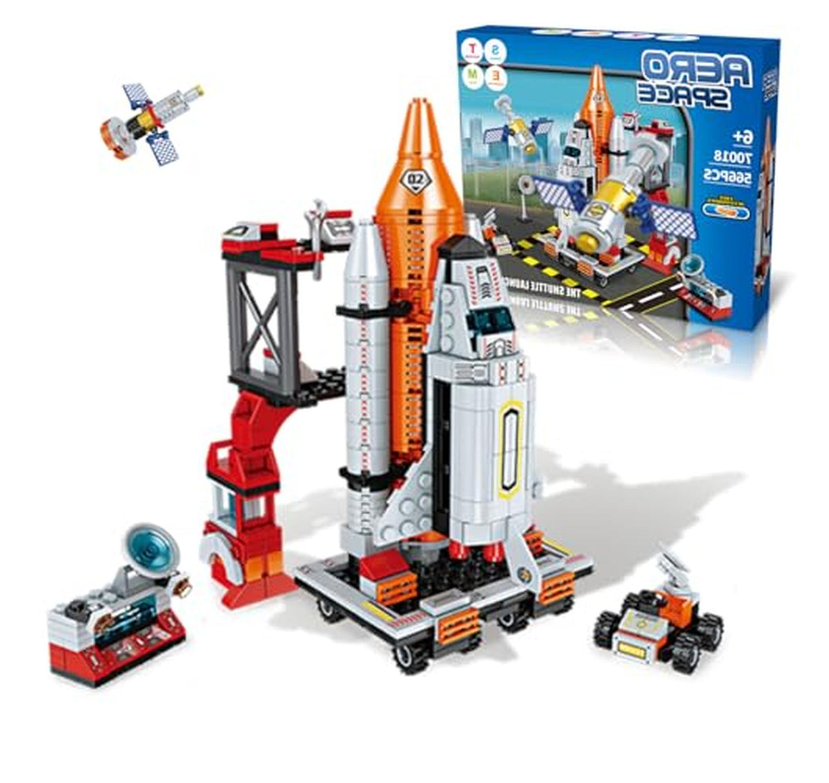 STEM Space Rocket Building Block Kit