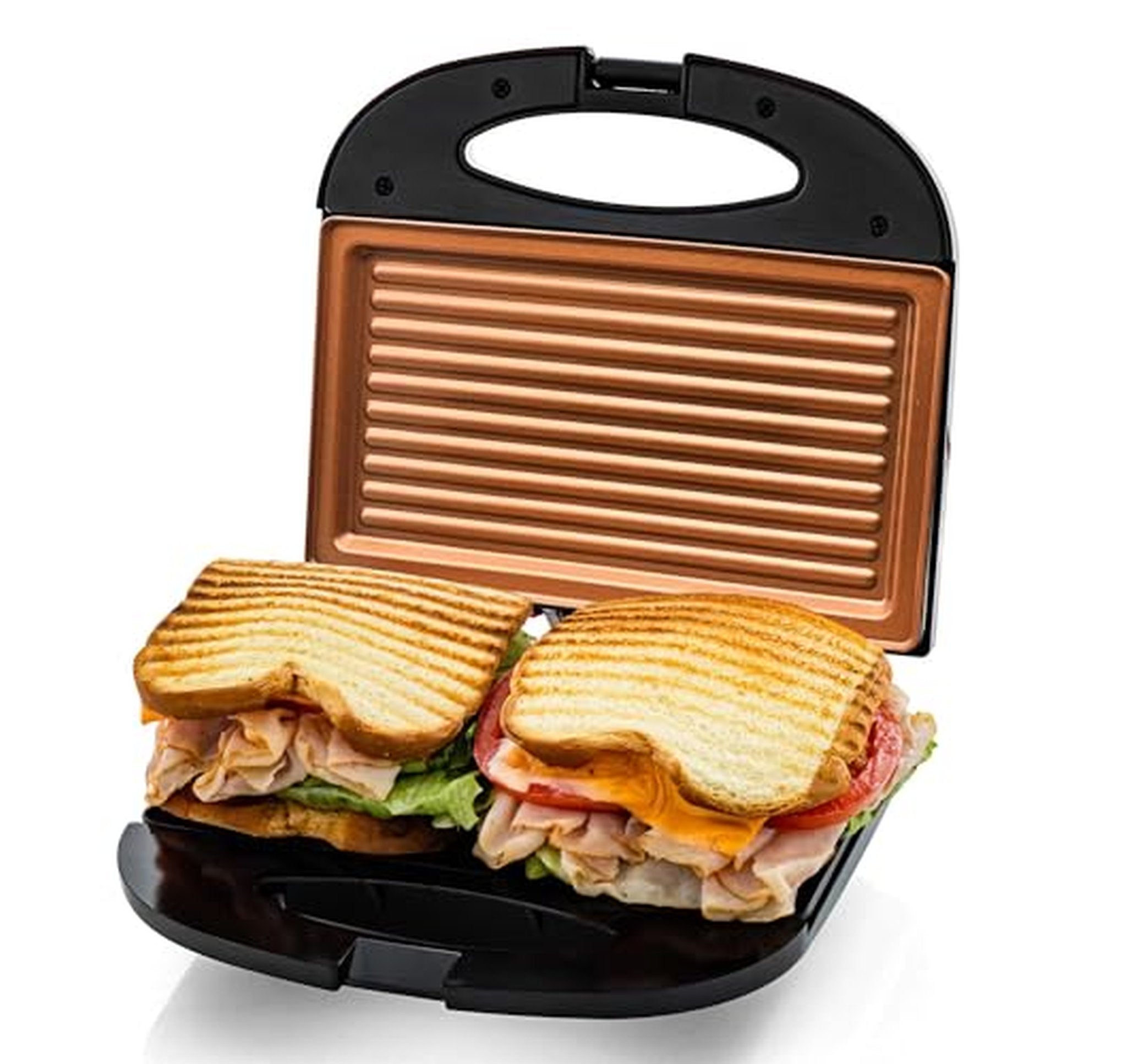 Electric Panini Press Grill with Nonstick Plates