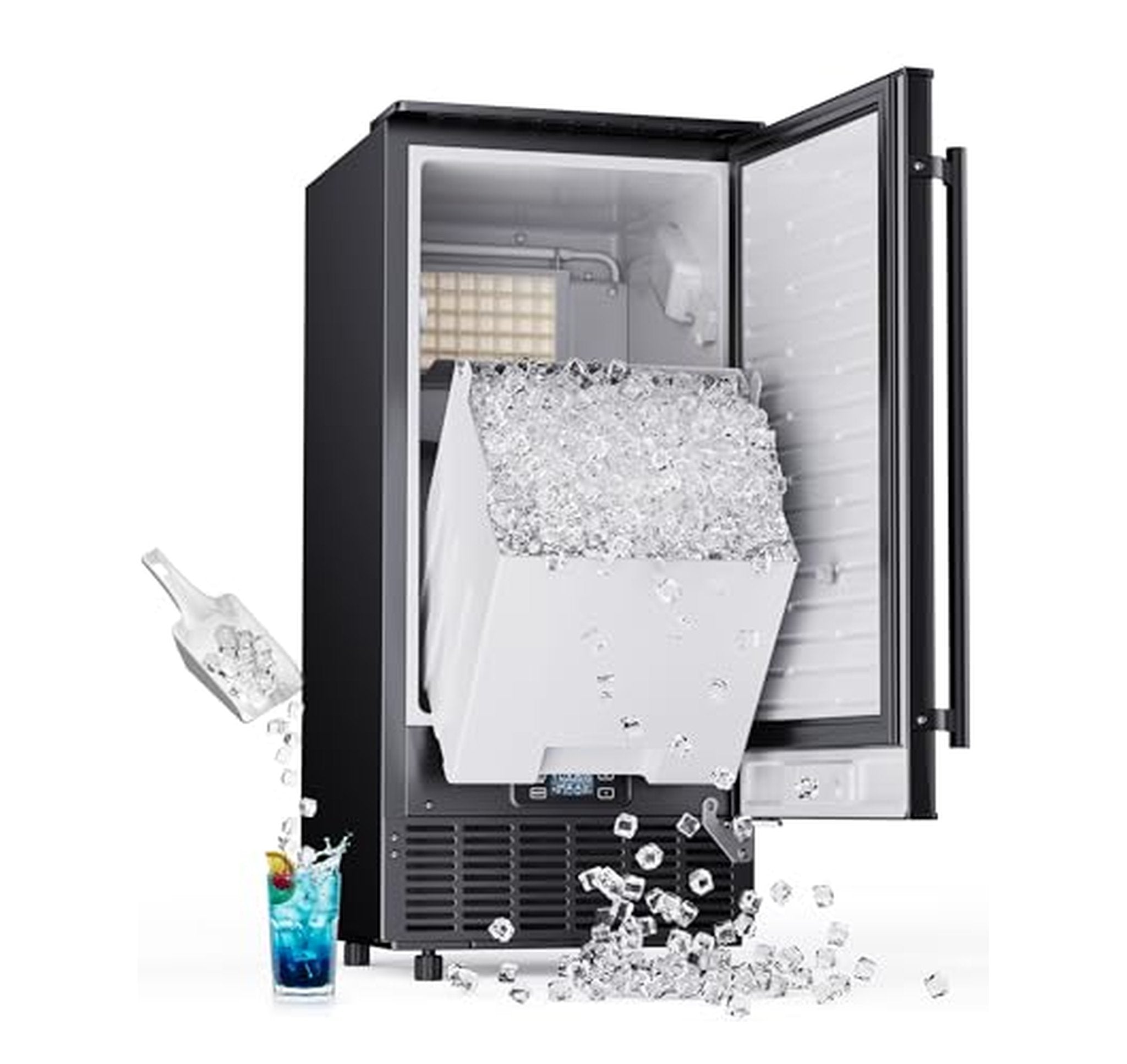 80 lb Under Counter Commercial Ice Maker with Pump