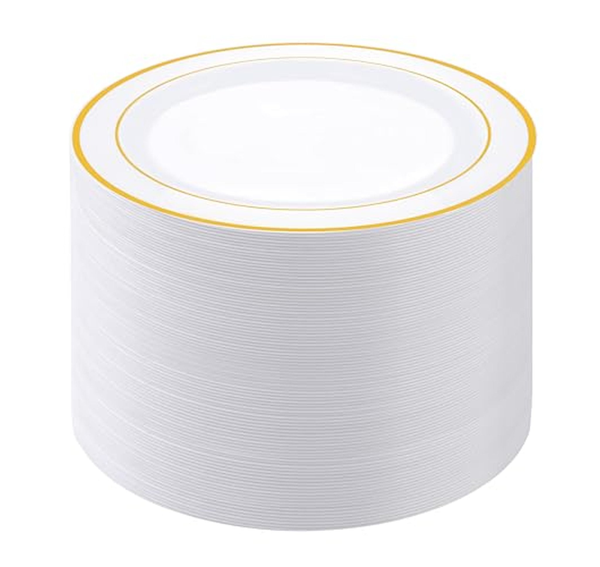 100 Count 10-Inch Disposable Plastic Dinner Plates