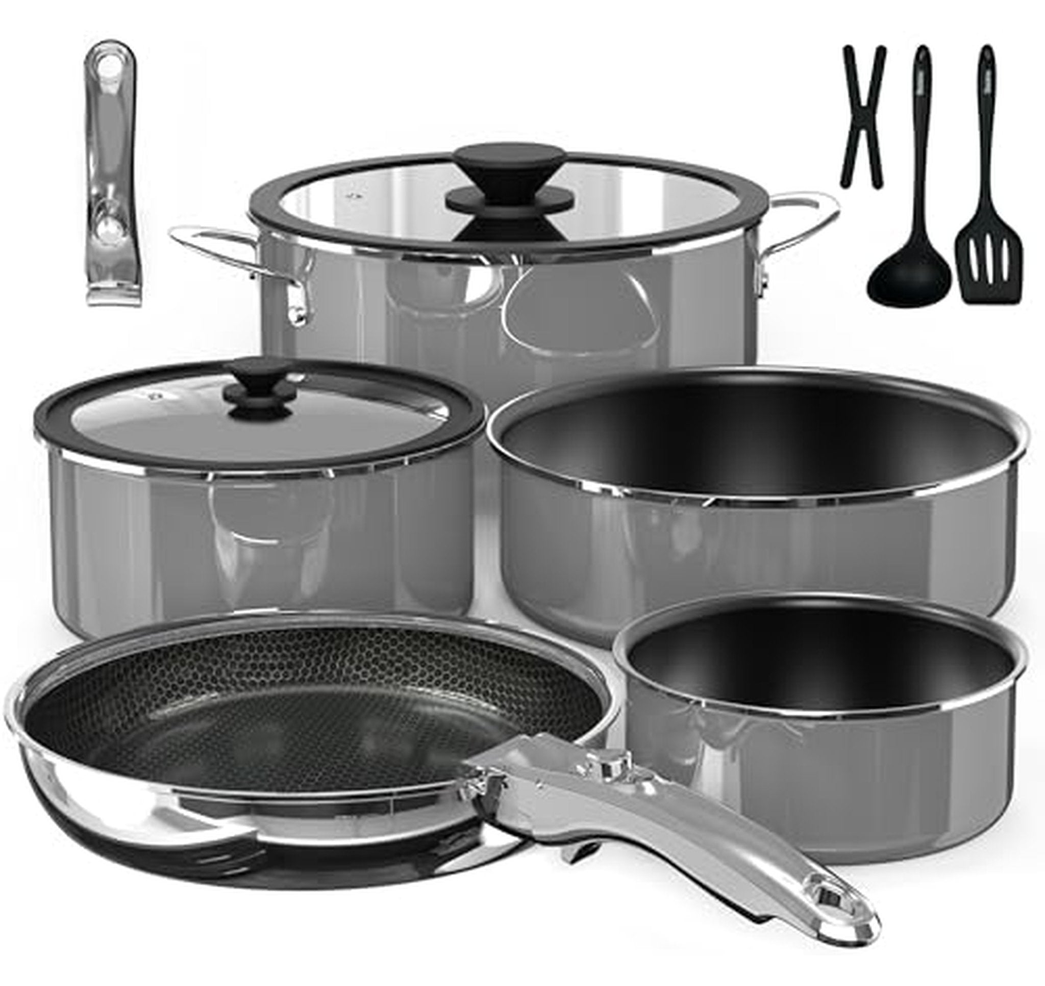 12 Piece Nonstick Ceramic Pots and Pans Set