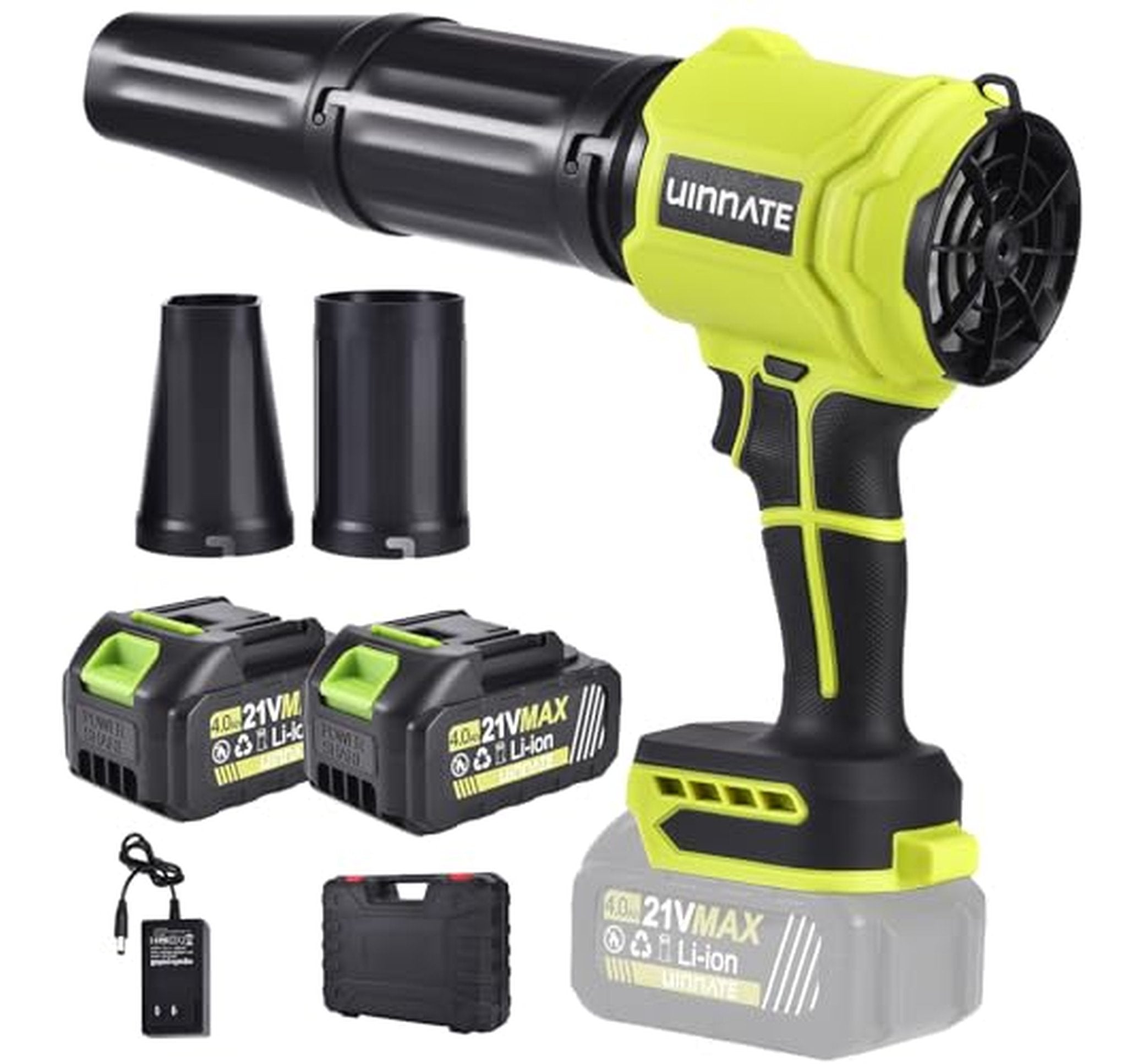 Cordless Leaf Blower with 2 Batteries and Charger